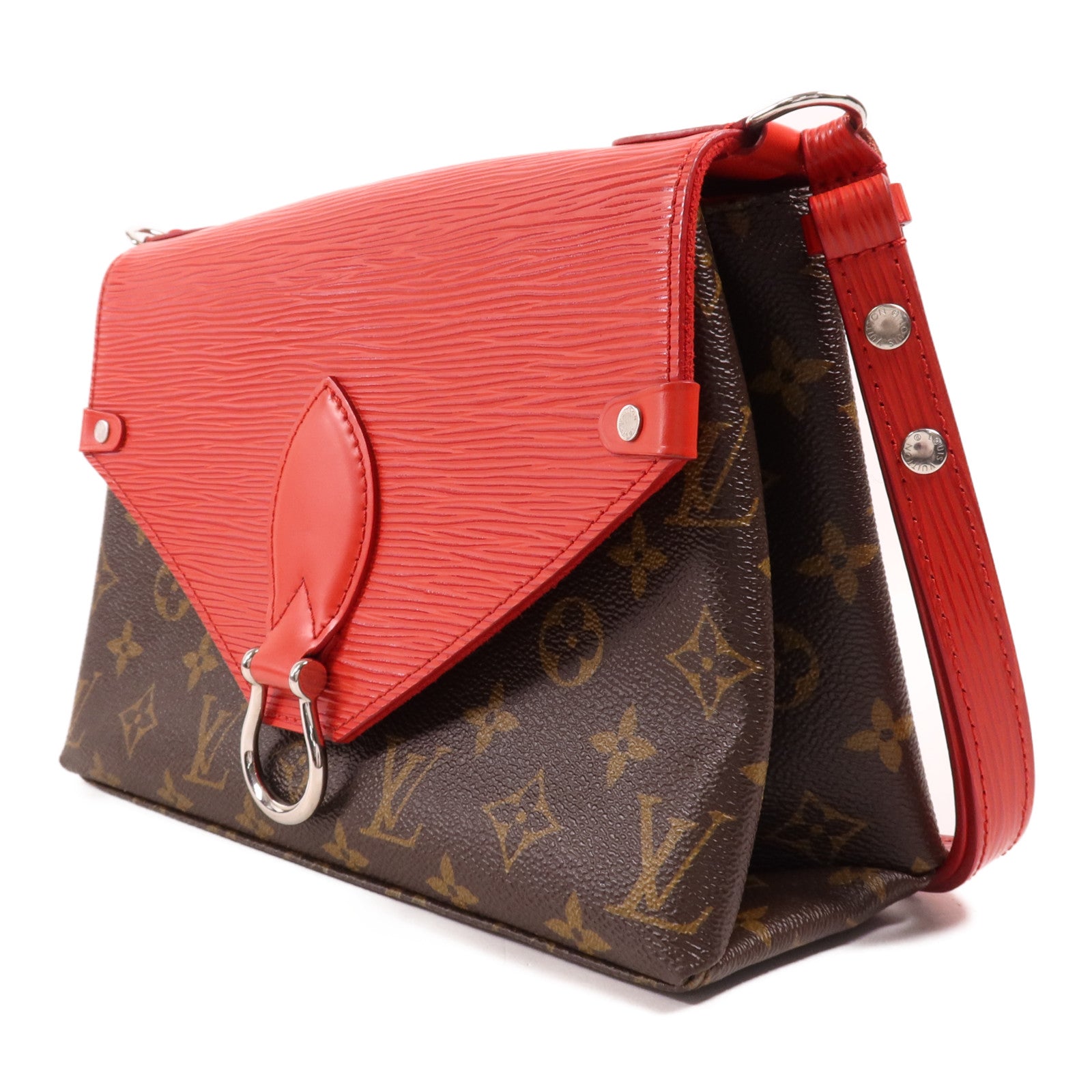 LOUIS VUITTON Monogram/Epi Saint Michel銀扣肩背袋