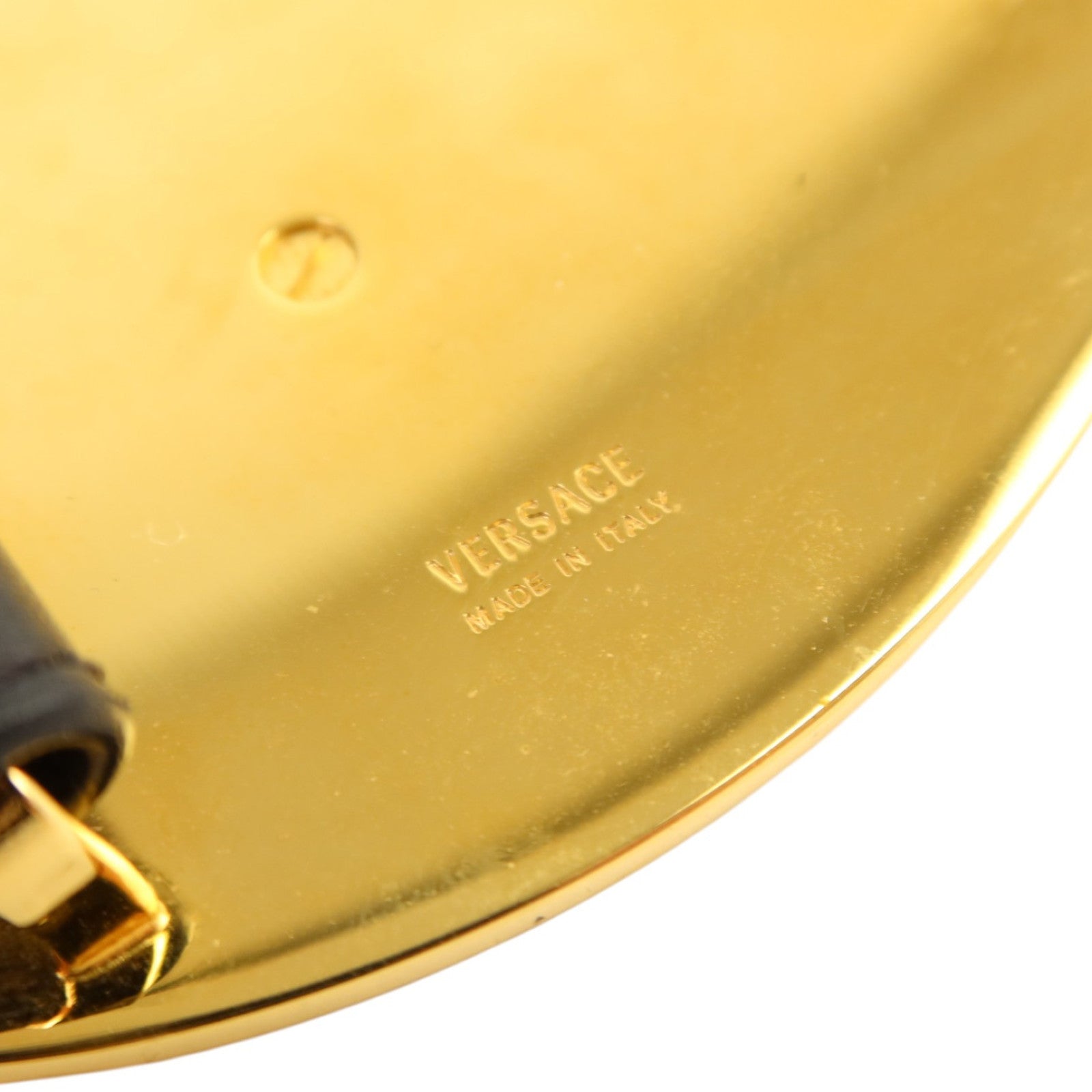 VERSACE 牛皮皮革Medusa Buckle Belt金扣皮帶