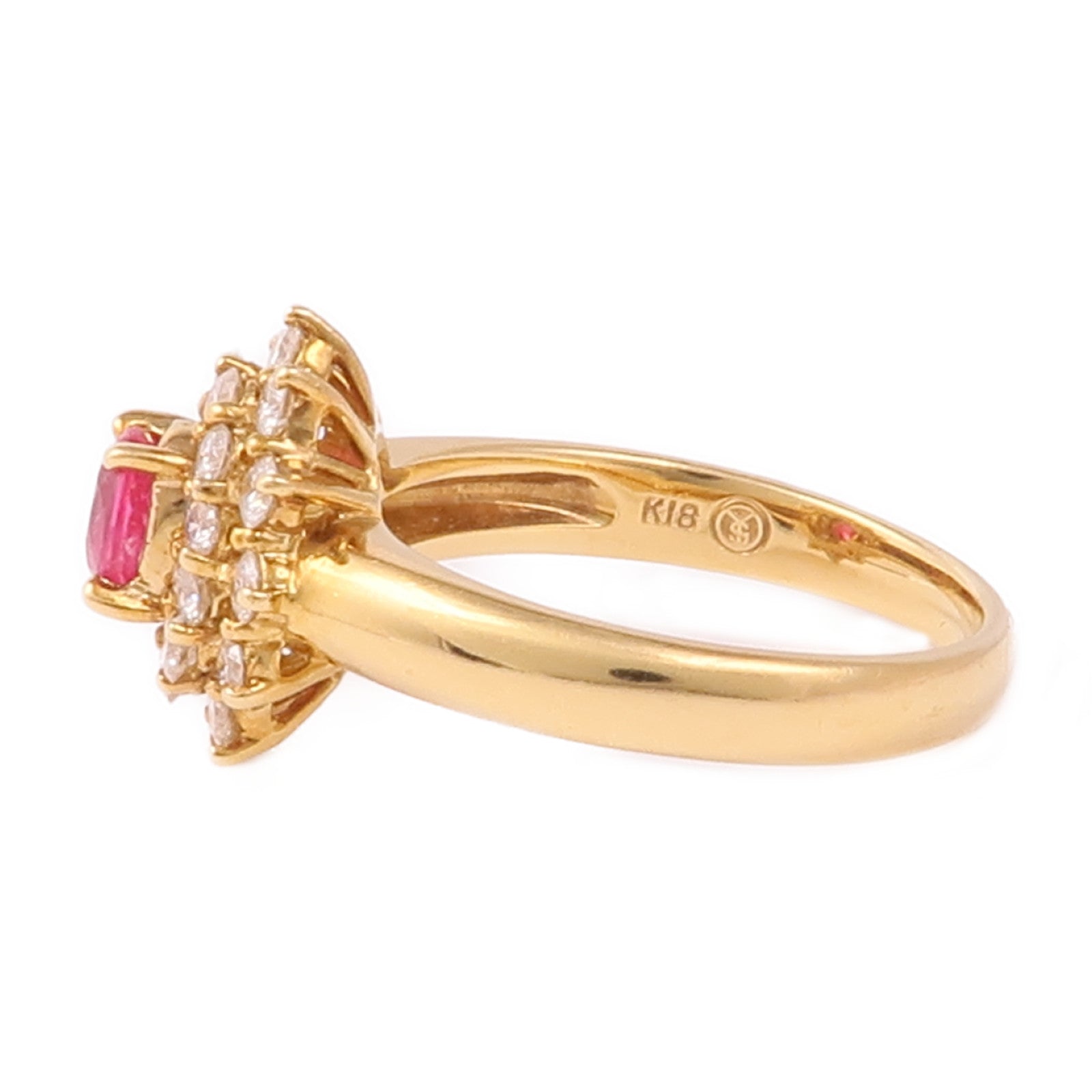 JEWELRY 18K黃金Ruby/Diamond Ring紅寶石/鑽石戒指