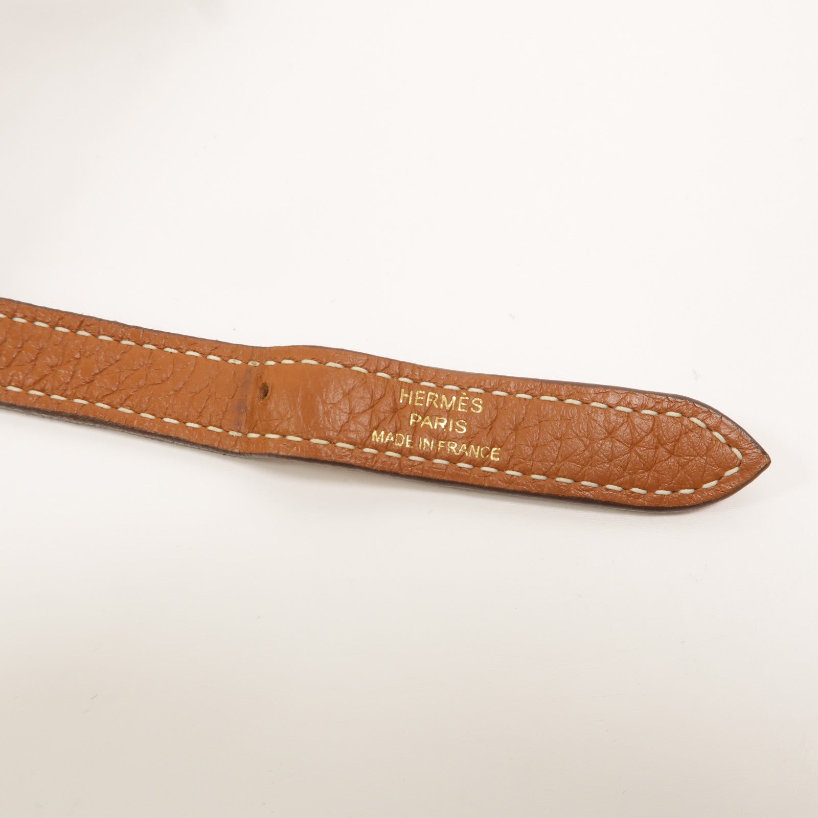 HERMES Clemence皮革Halzan 25手挽肩背兩用袋Gold
