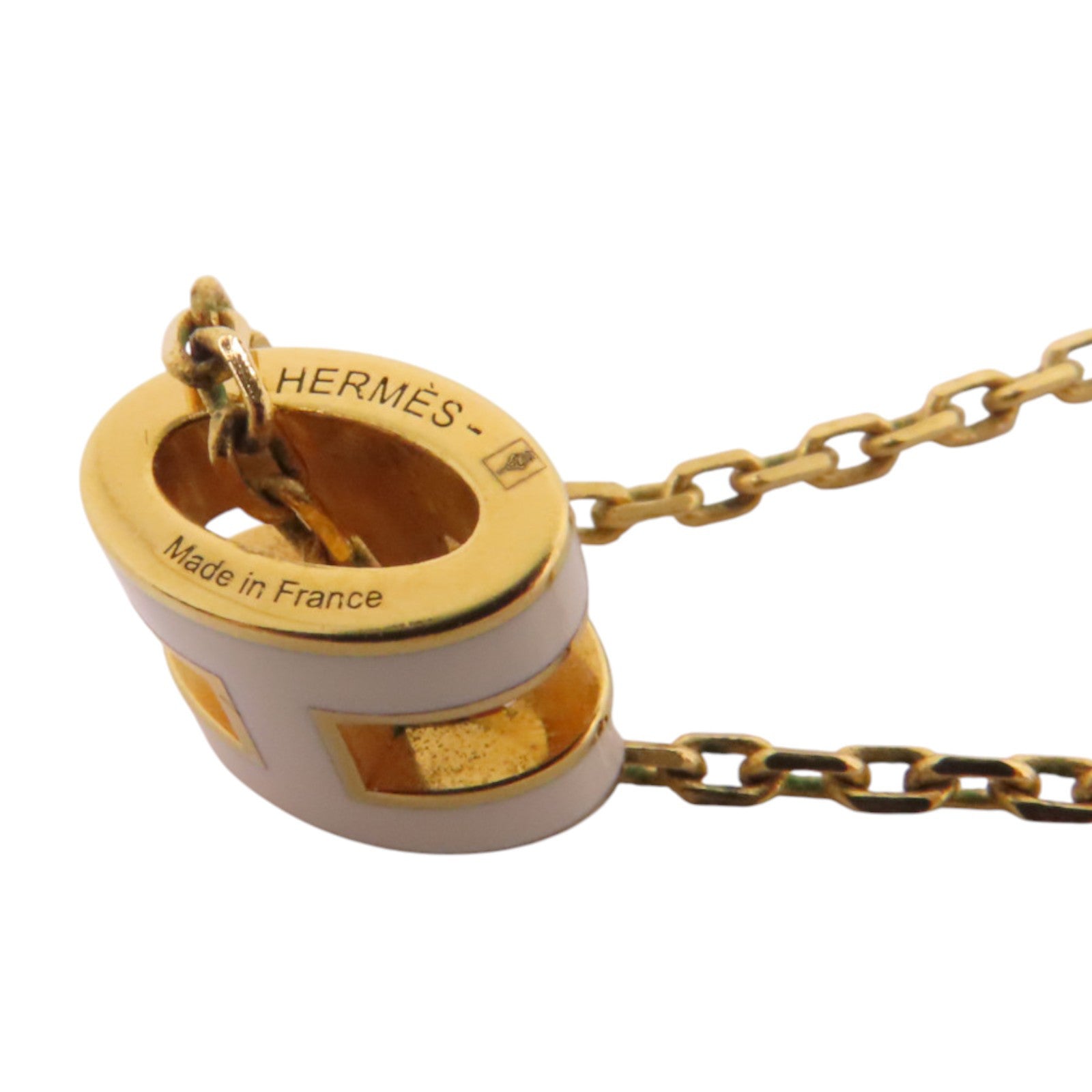 HERMES 金屬/琺瑯Pop H Necklace金扣項鏈