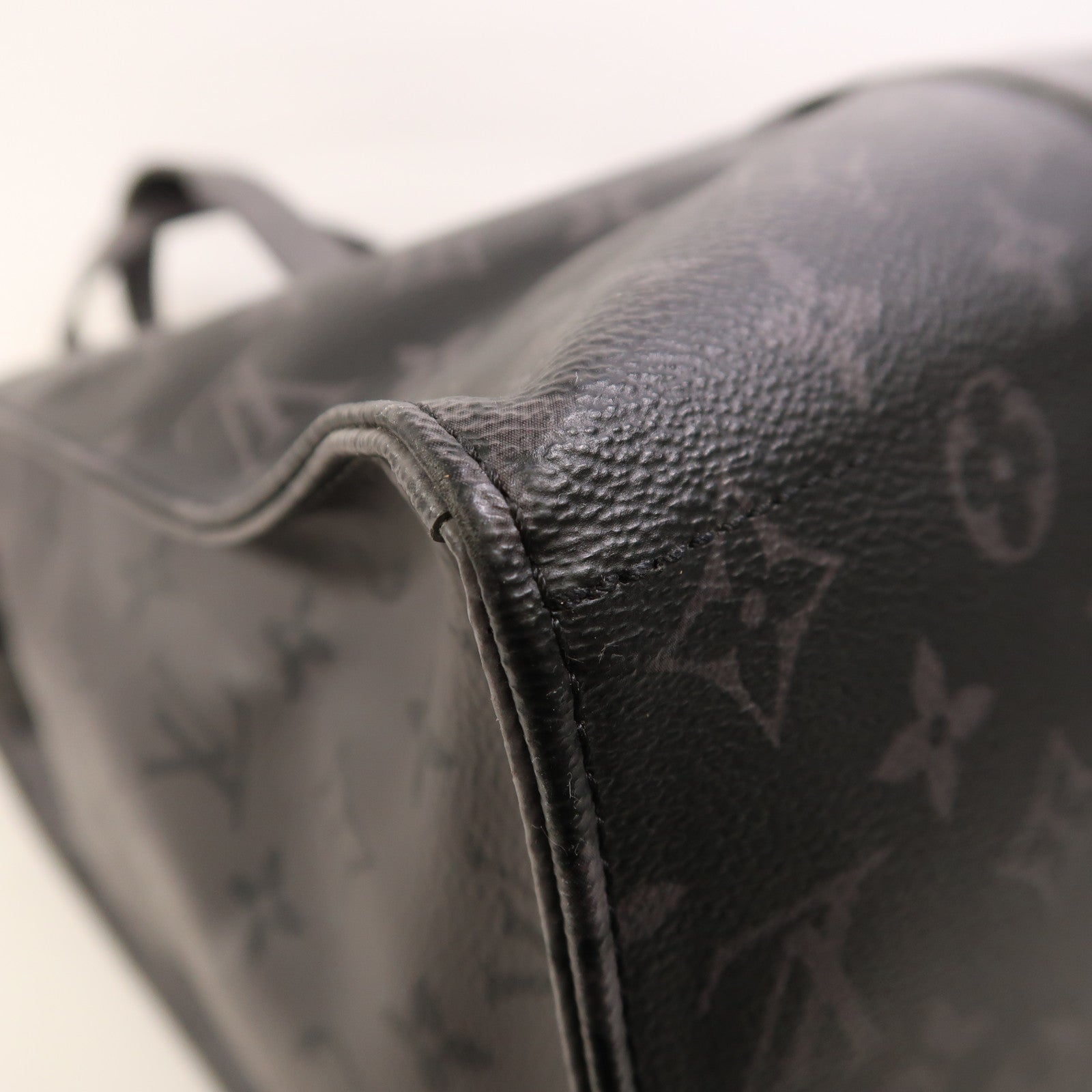 LOUIS VUITTON Monogram Eclipse New Cabas Zippe銀扣肩背袋