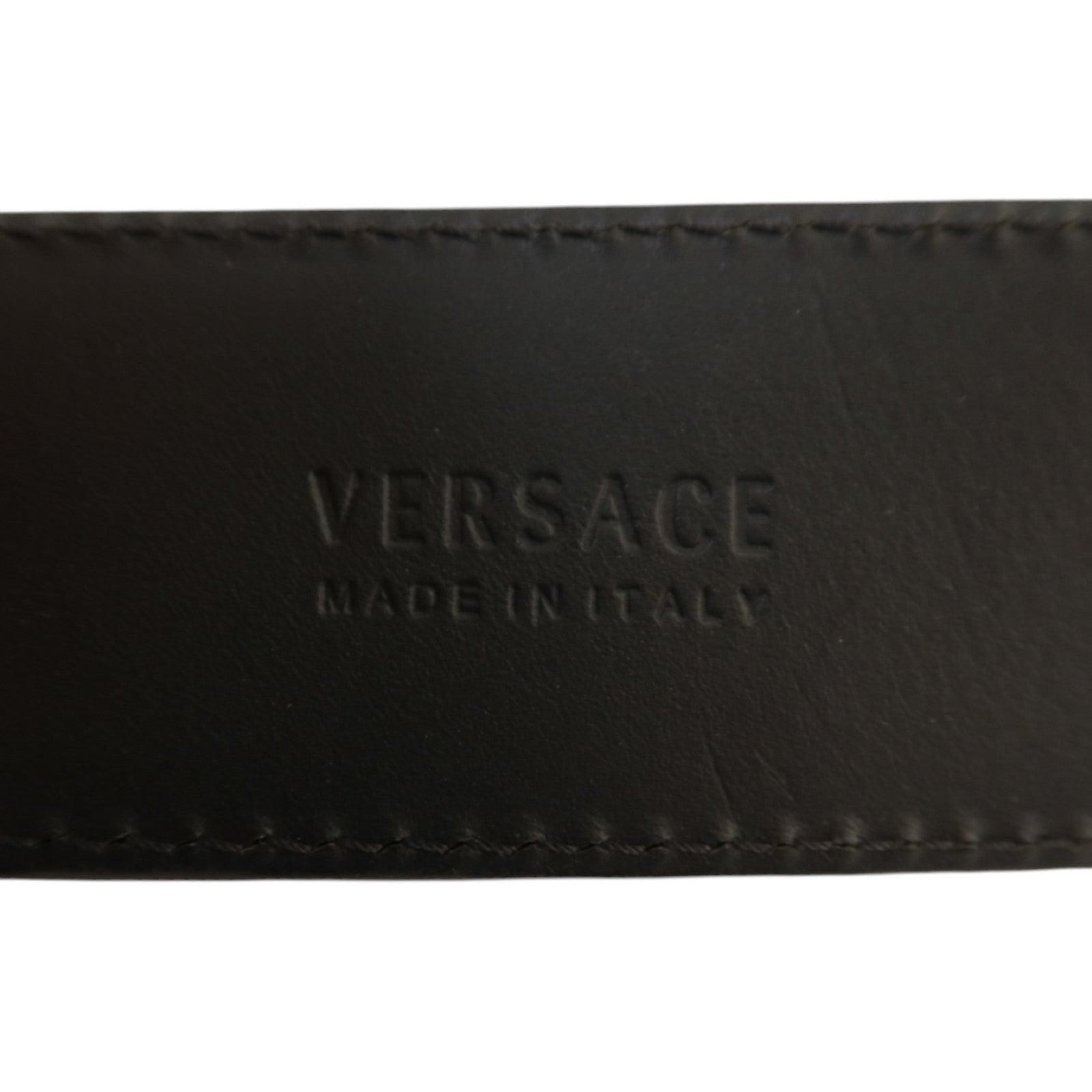 VERSACE 牛皮皮革Medusa Buckle Belt金扣皮帶