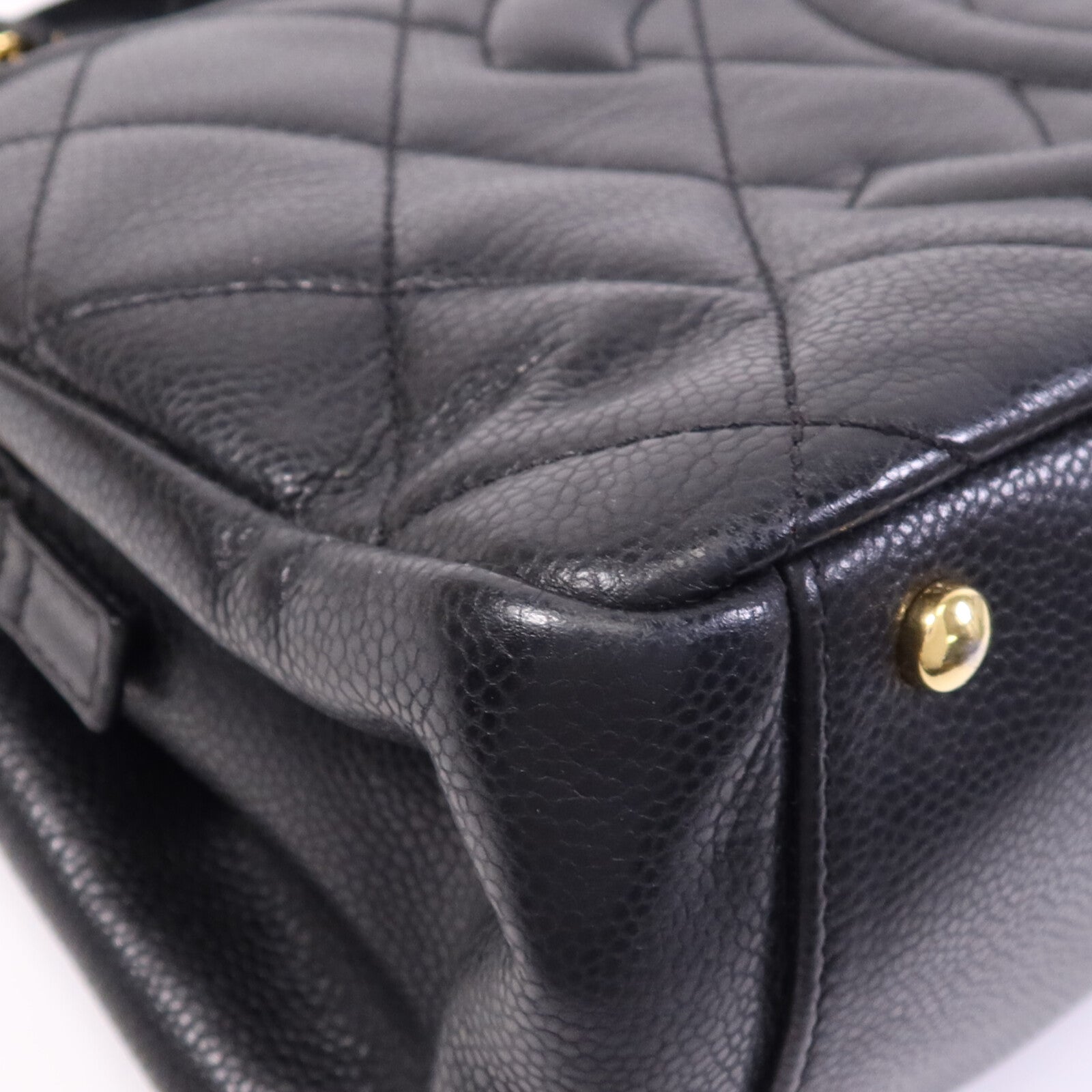 CHANEL 牛皮皮革Timeless CC金扣鏈帶肩背袋