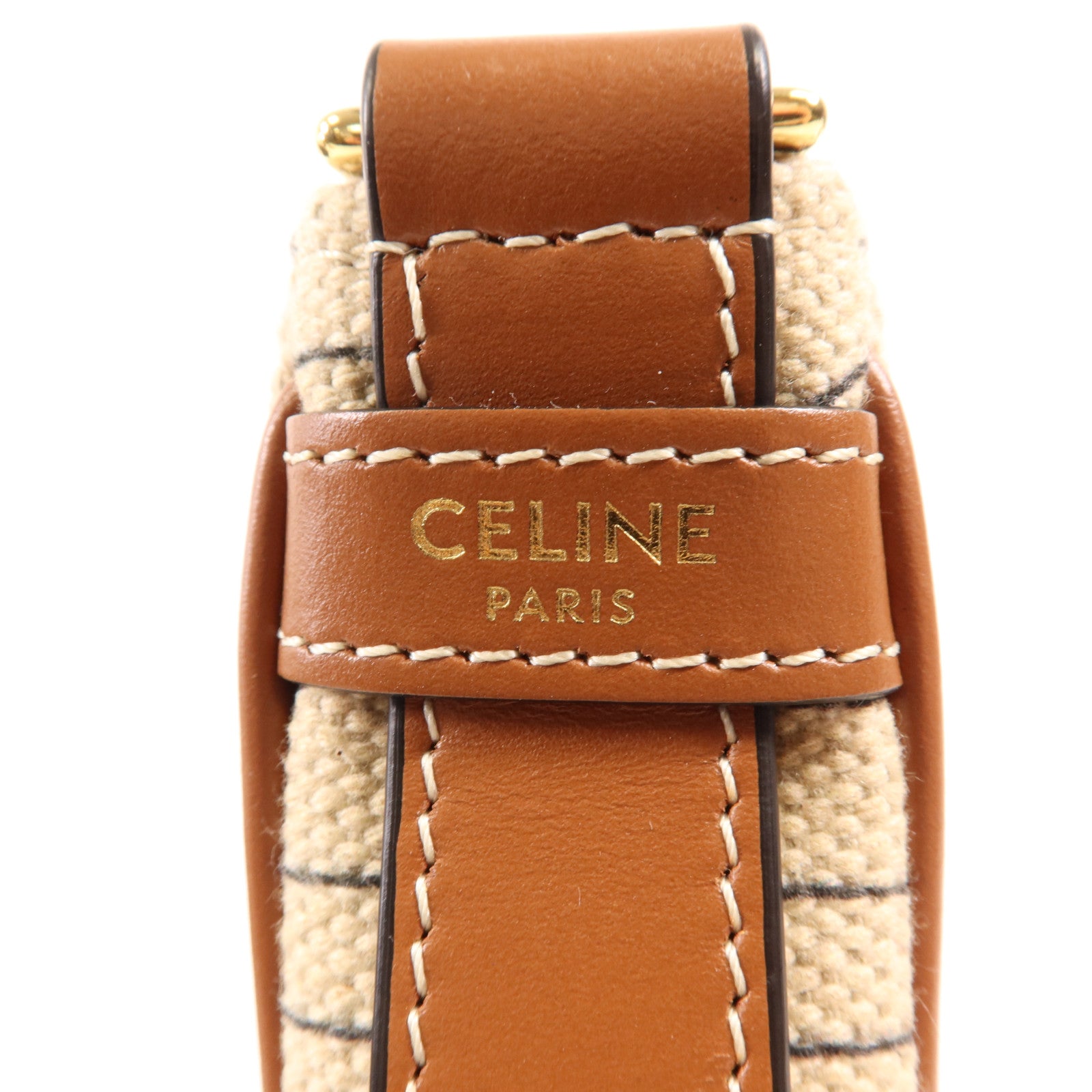 CELINE 帆布Ava金扣肩背袋