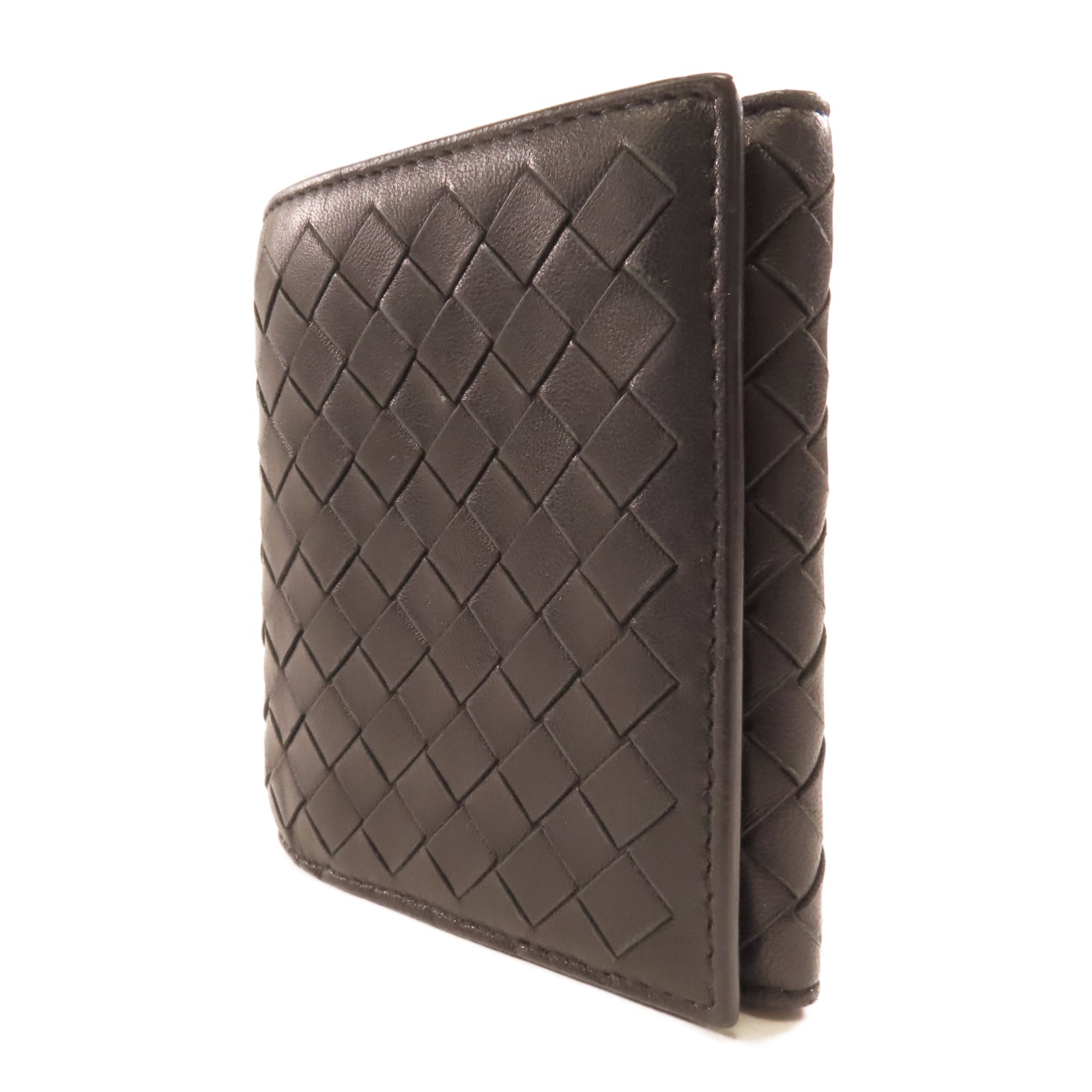 BOTTEGA VENETA 羊皮皮革Wallet金扣錢包黑色