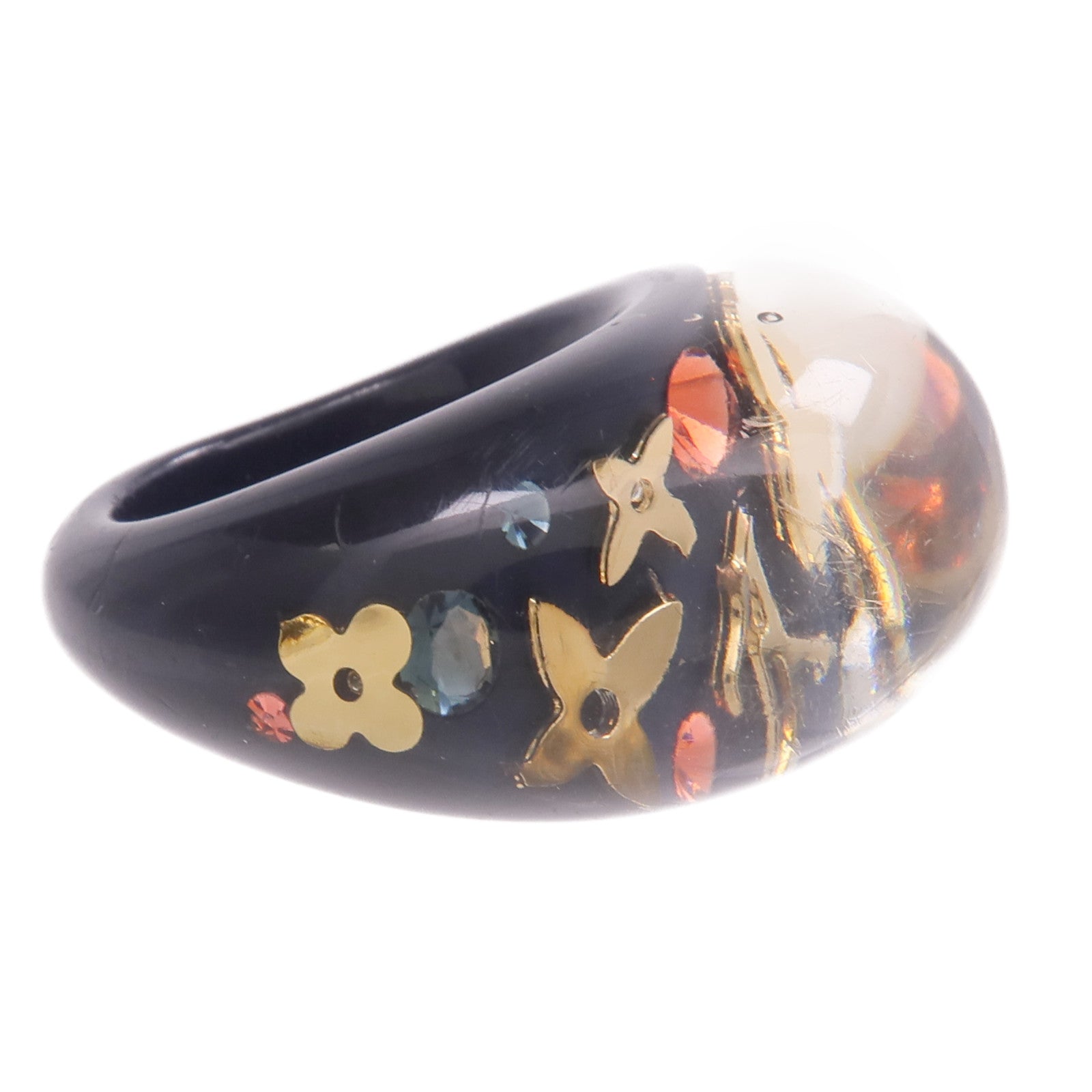 LOUIS VUITTON 樹脂Berg Inclusion Ring戒指US#6.5