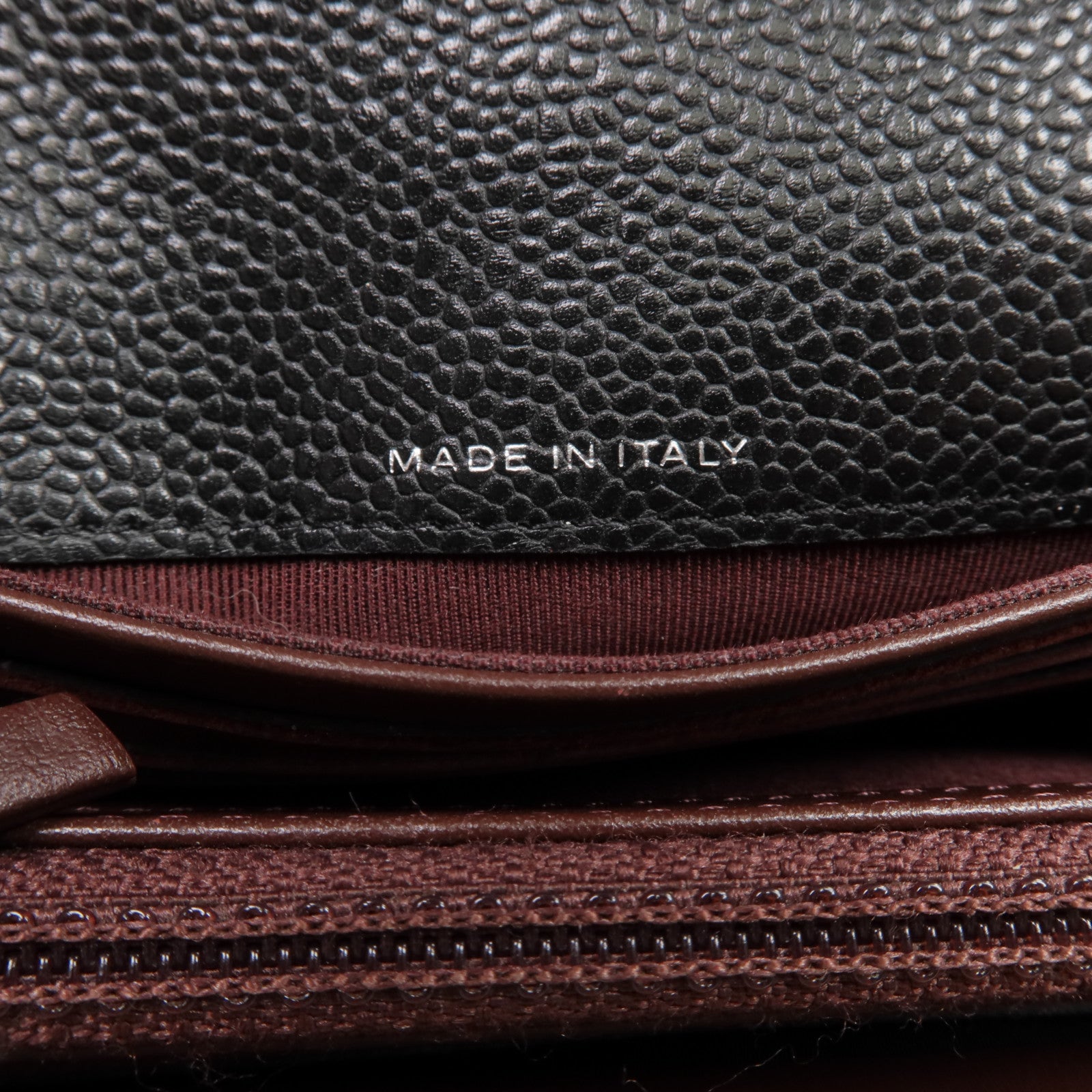 CHANEL 【激減優惠】牛皮皮革Fold Wallet銀扣長錢包