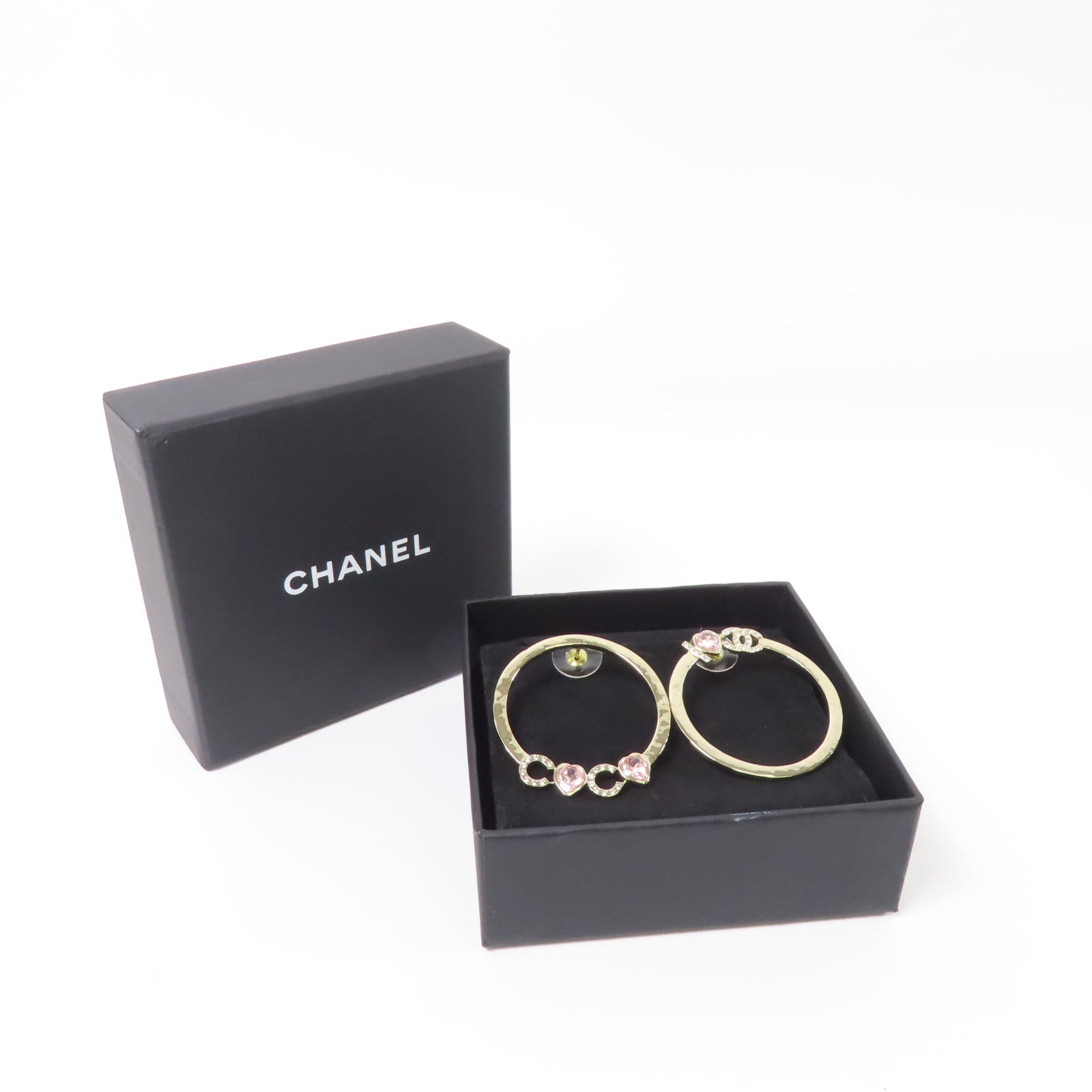 CHANEL 【激減優惠】PVC/金屬Earrings耳環金色/粉紅色