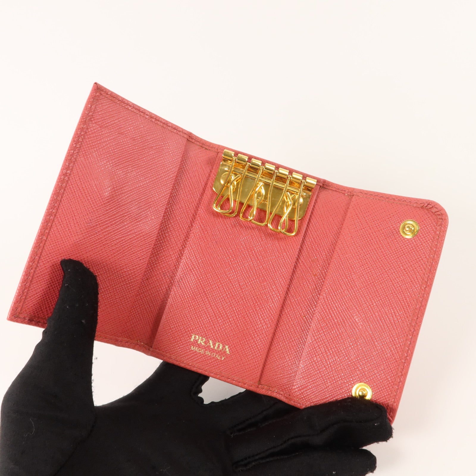 PRADA Saffiano皮革Key Holder Case鎖匙包