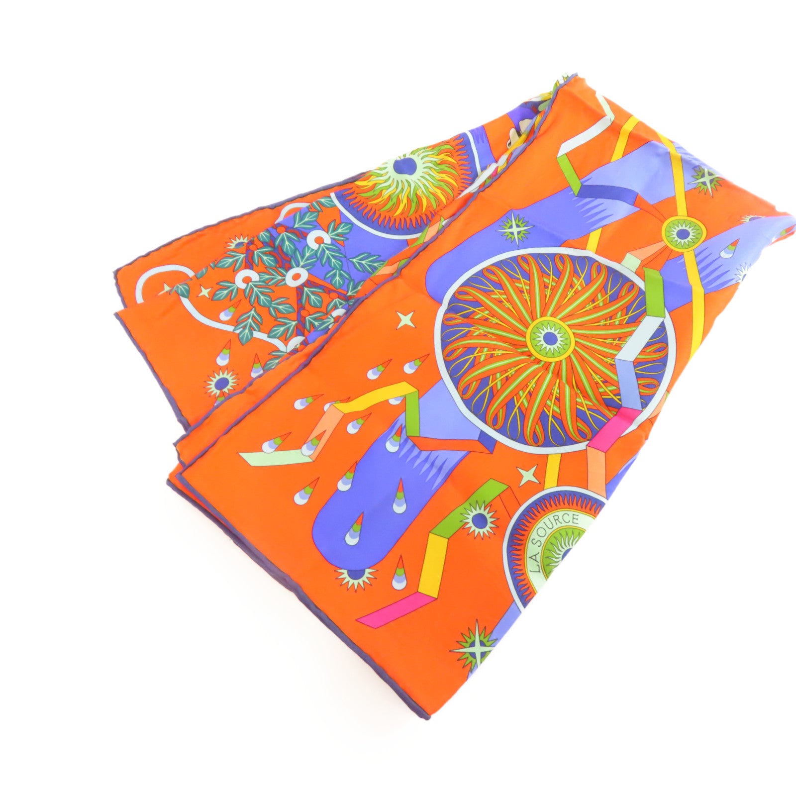 HERMES 【激減優惠】絲質Scarf 90x90絲巾橙色/藍色/彩色