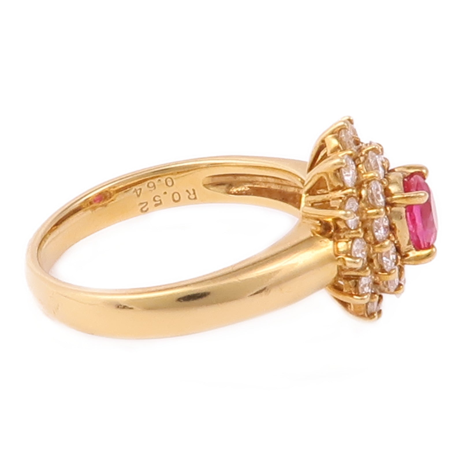 JEWELRY 18K黃金Ruby/Diamond Ring紅寶石/鑽石戒指