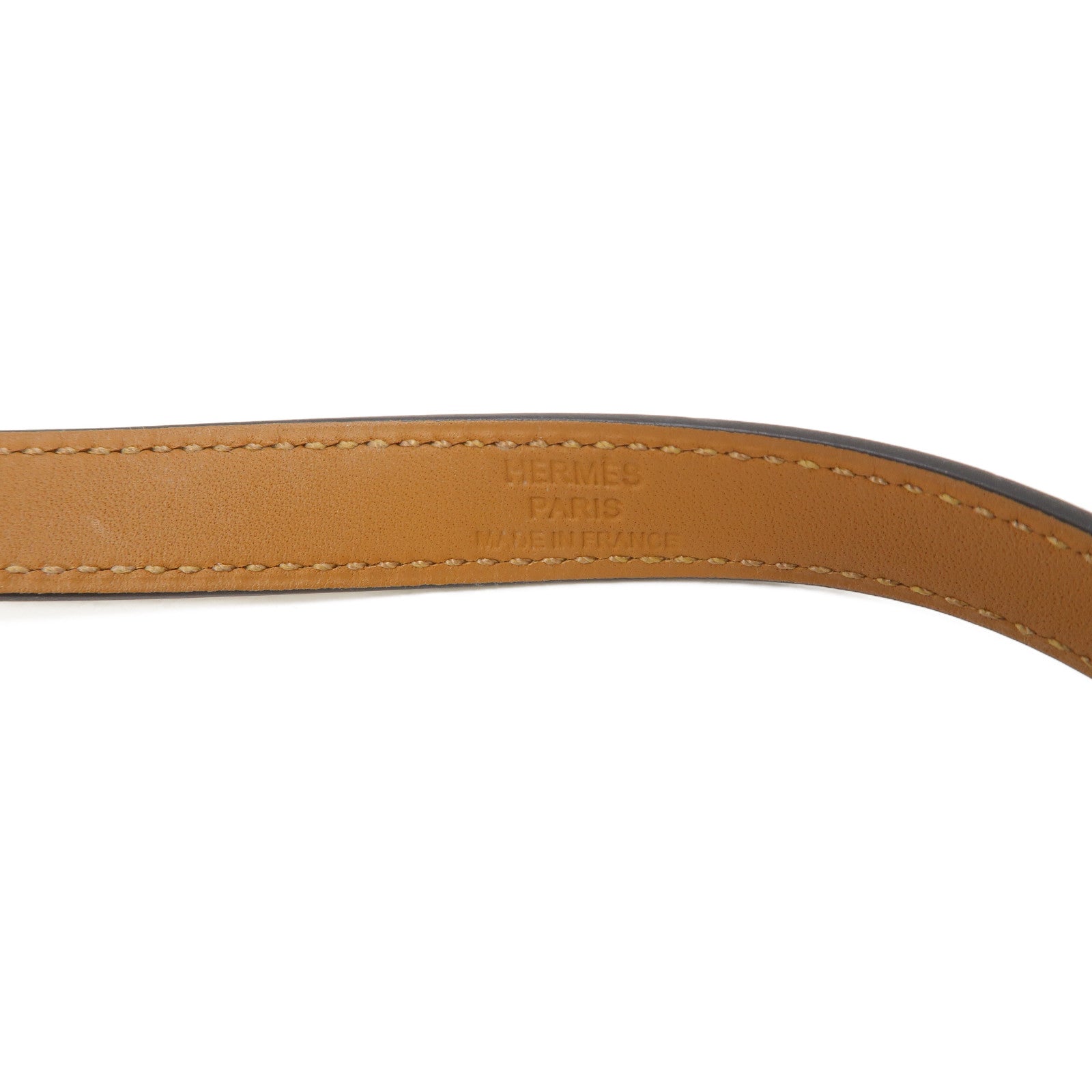 HERMES Evercolor皮革Kelly Double tour金扣手鏈灰色