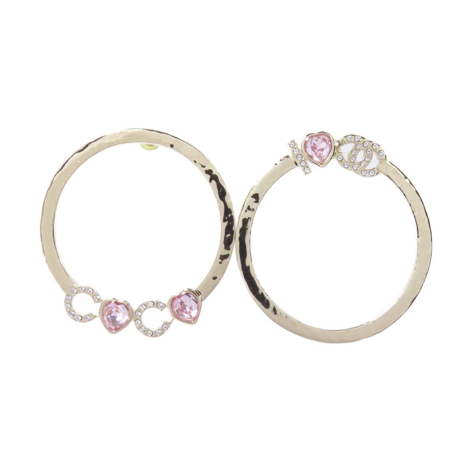 CHANEL 【激減優惠】PVC/金屬Earrings耳環金色/粉紅色