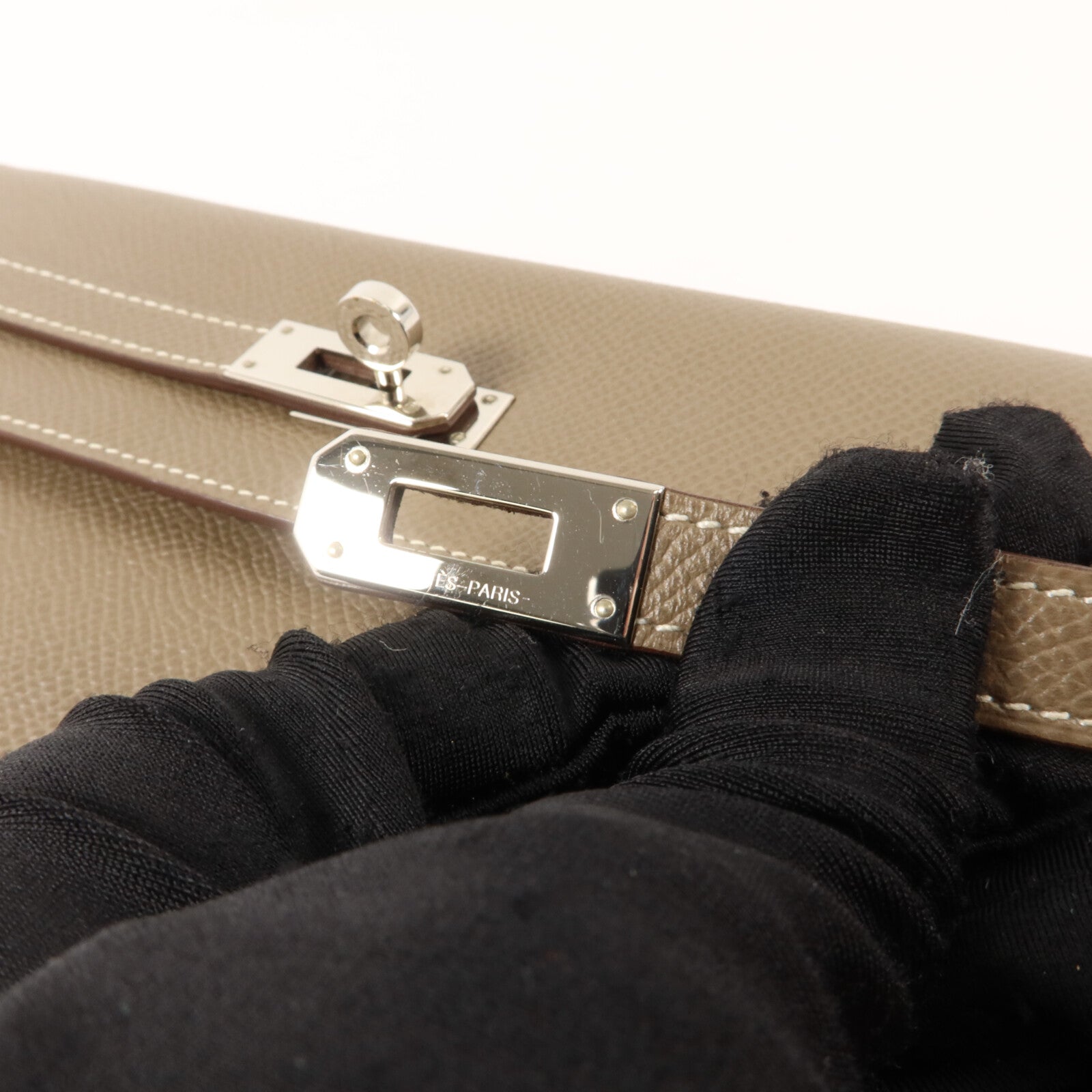 HERMES Epsom皮革Kelly Wallet長錢包Etoupe