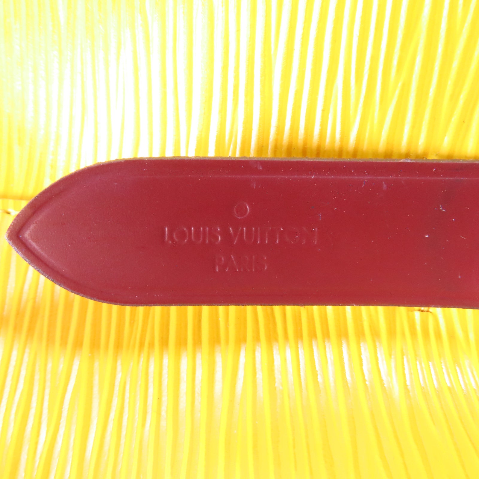 LOUIS VUITTON Epi Neo Noe銀扣手挽肩背兩用袋黃色/紅色