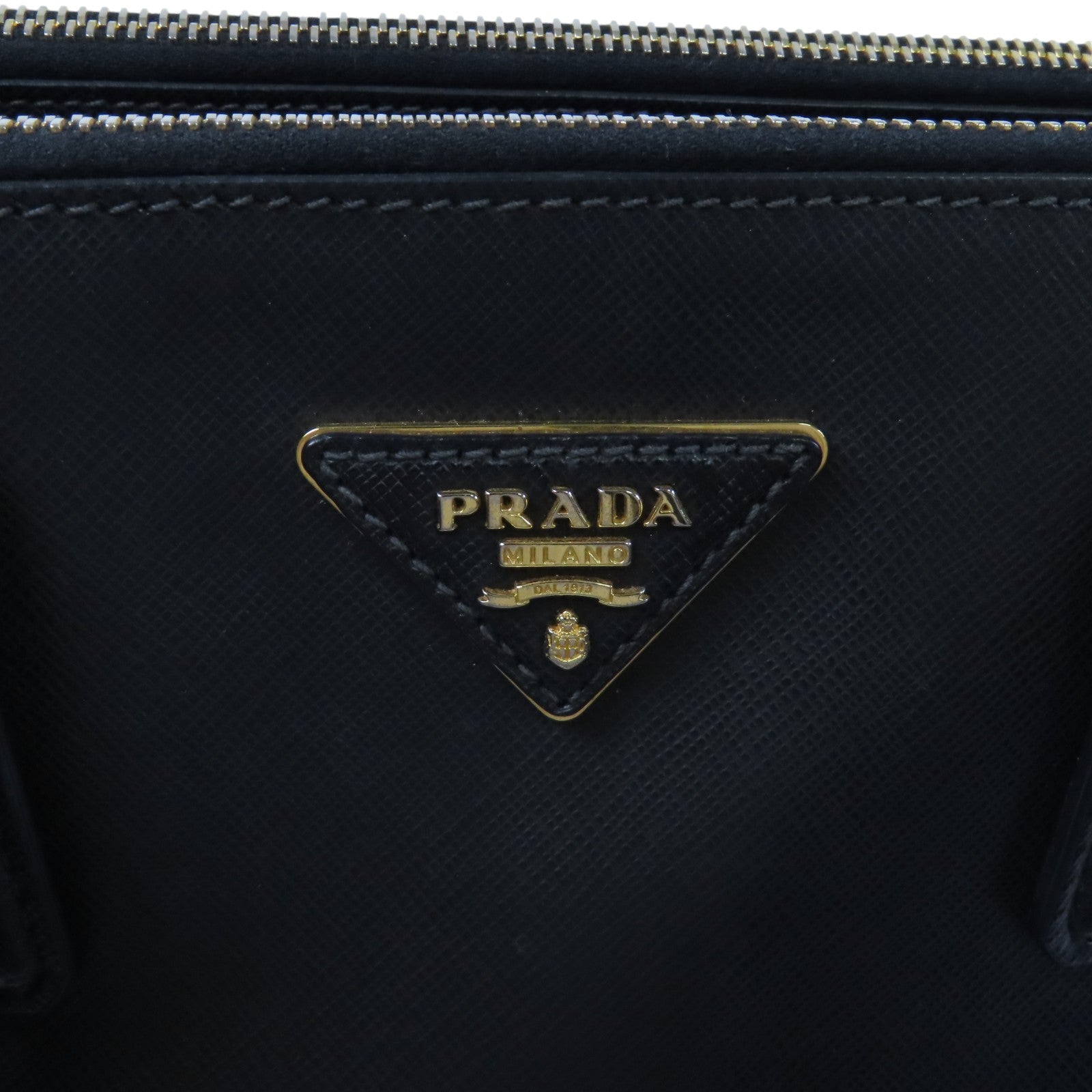 PRADA Saffiano皮革2Way Shoulder金扣手挽肩背兩用袋