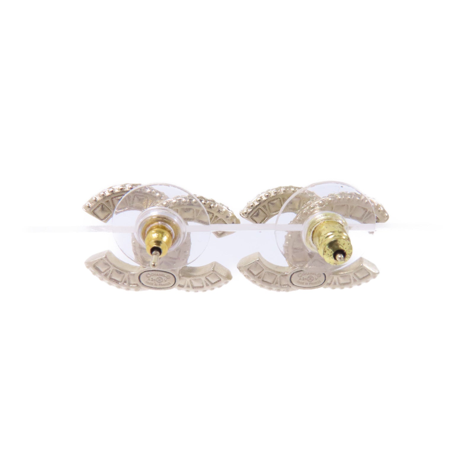 CHANEL PVC/金屬Earrings耳環金色/透明