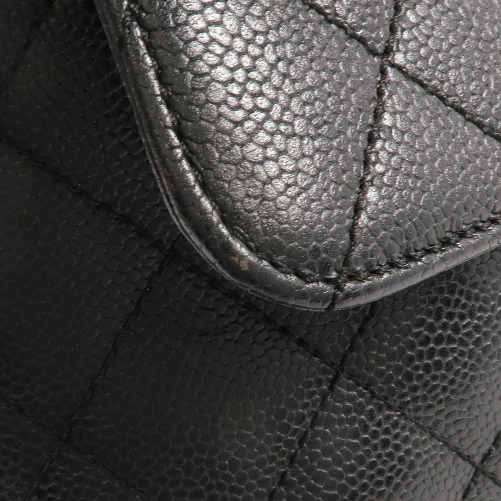 CHANEL 牛皮皮革Vintage Handbag銀扣手挽袋