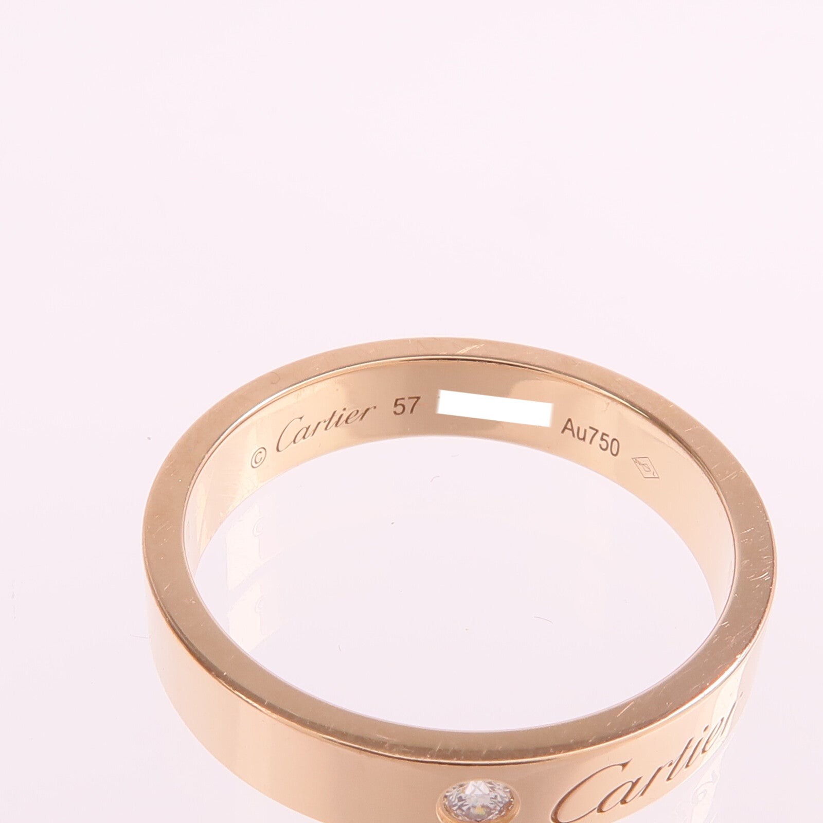 CARTIER 18K玫瑰金Fine Shank Ring戒指Cartier#57/US#8