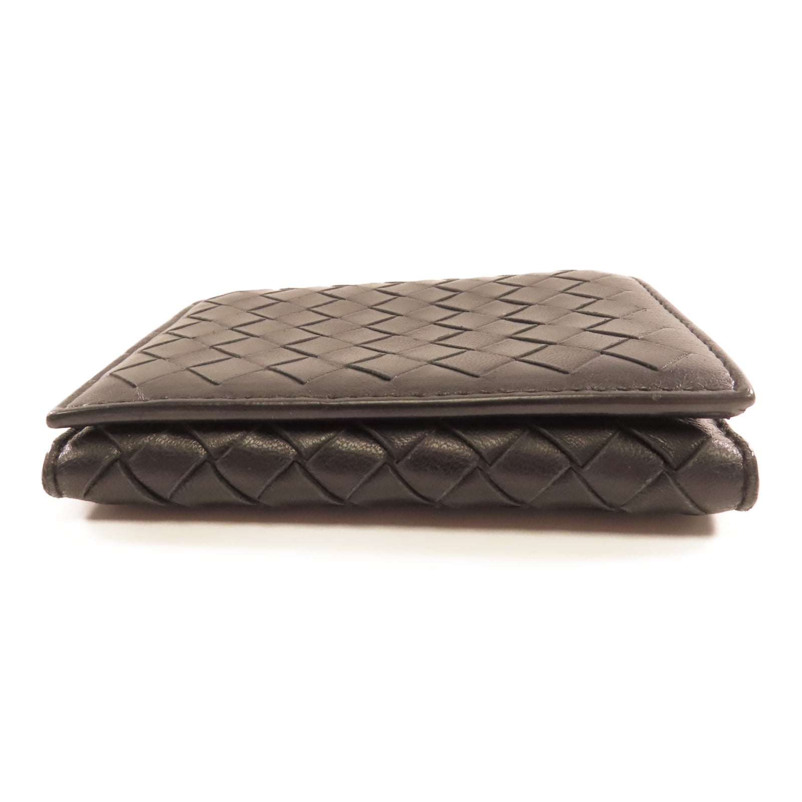 BOTTEGA VENETA 羊皮皮革Wallet金扣錢包黑色
