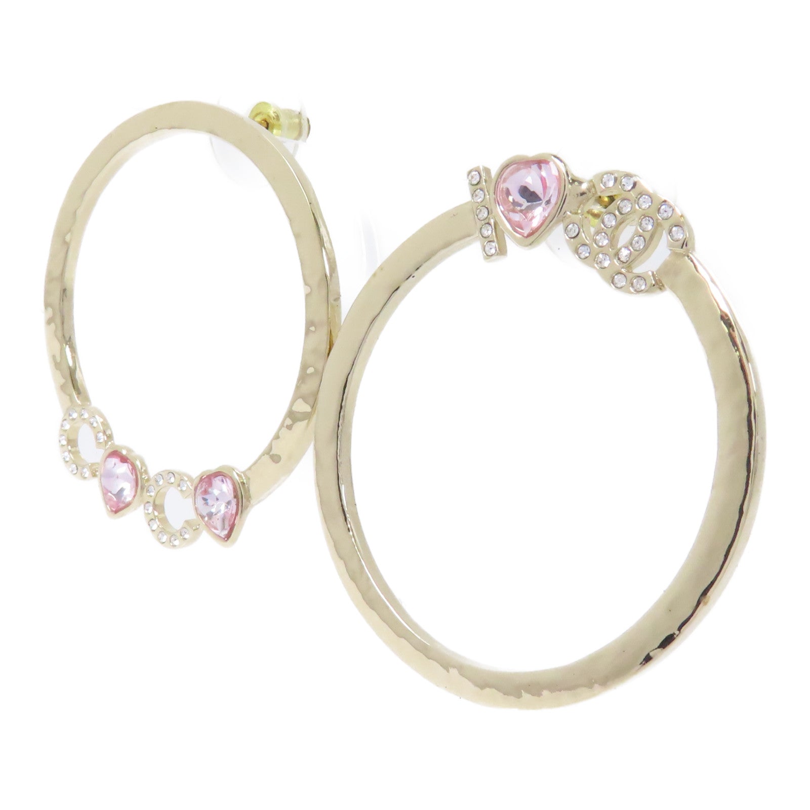 CHANEL 【激減優惠】PVC/金屬Earrings耳環金色/粉紅色
