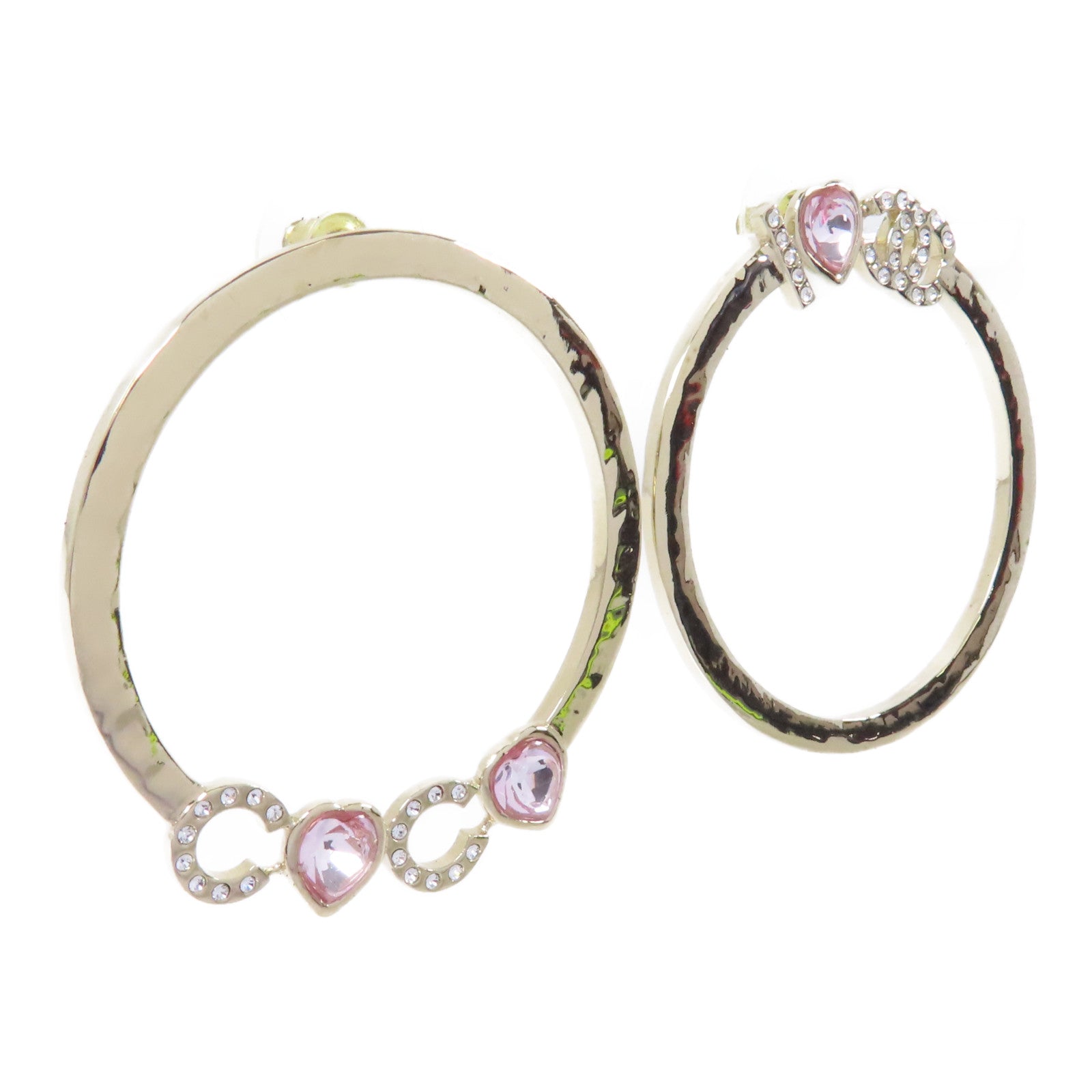 CHANEL 【激減優惠】PVC/金屬Earrings耳環金色/粉紅色