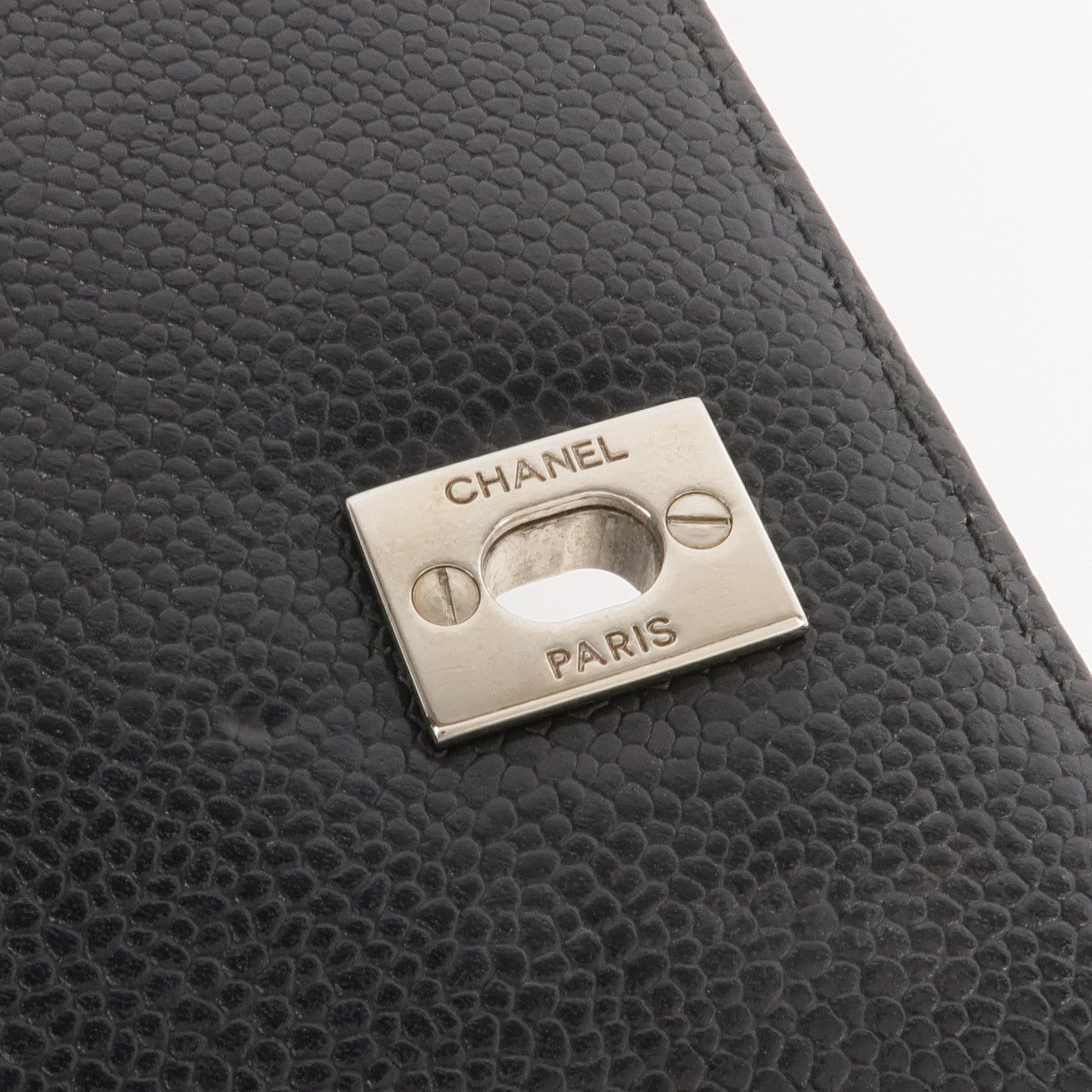 CHANEL 牛皮皮革Vintage Handbag銀扣手挽袋