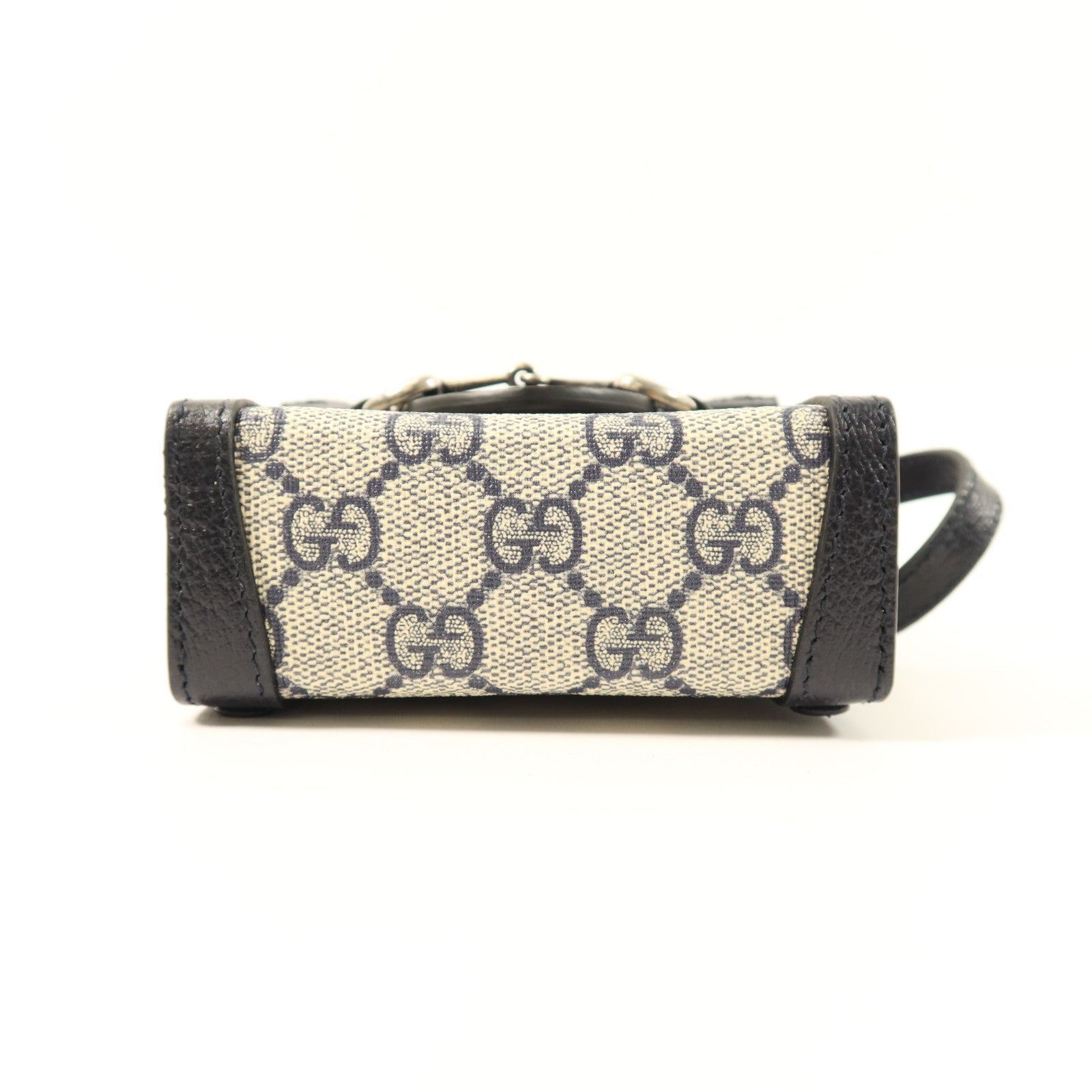GUCCI 帆布1955 Horsebit銀扣肩背袋