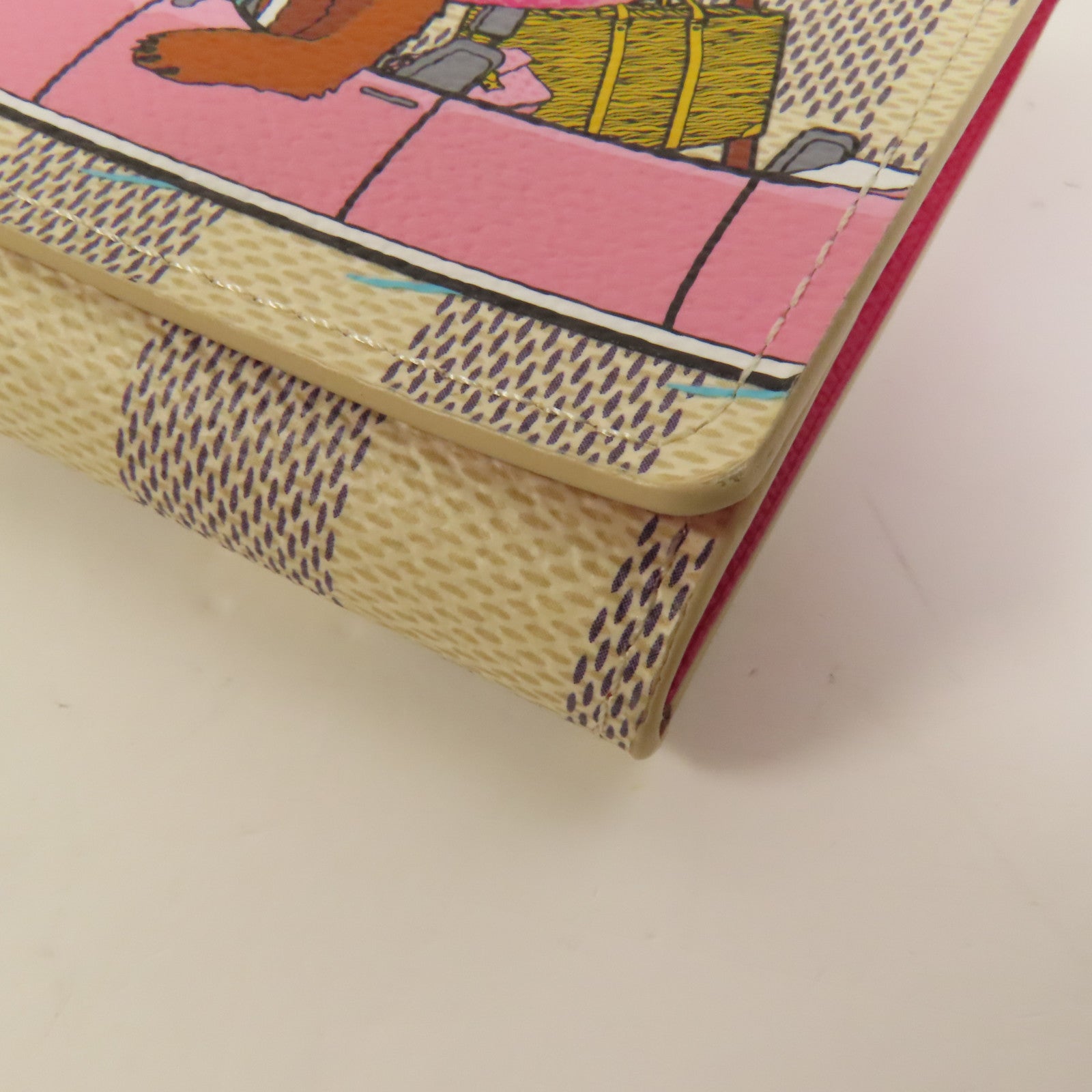 LOUIS VUITTON 【激減優惠】Damier Azur Vivienne Holiday金扣長銀包