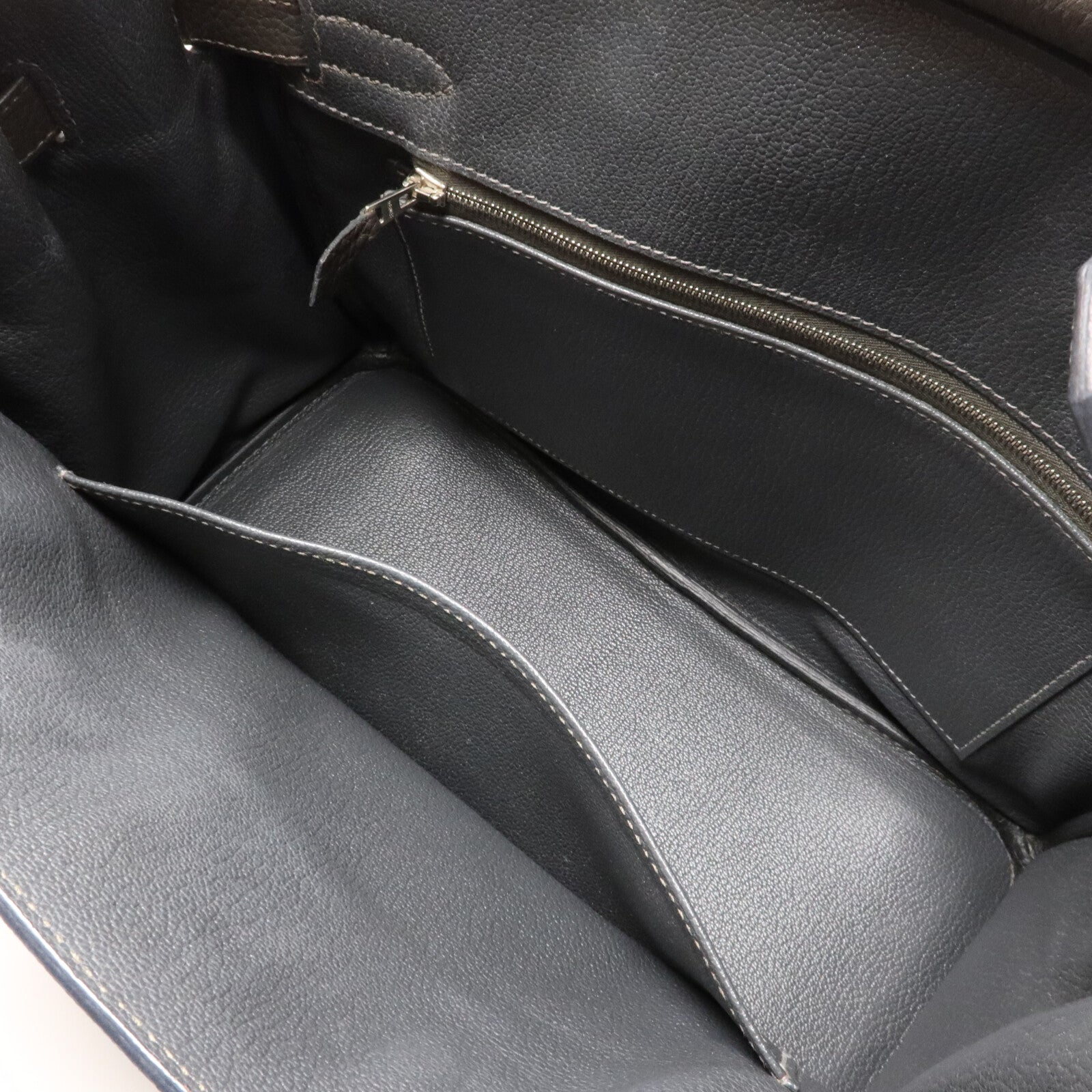 HERMES Clemence皮革Birkin 30手挽袋Graphite