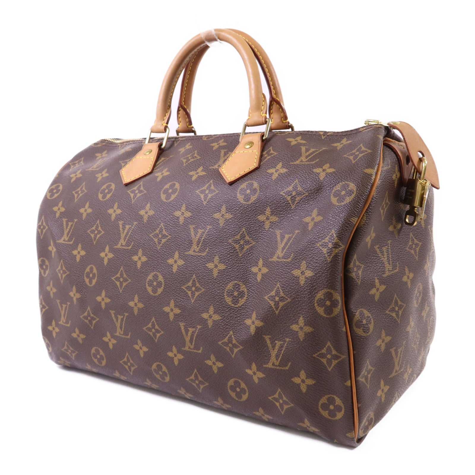 LOUIS VUITTON Monogram Speedy 35金扣手挽袋