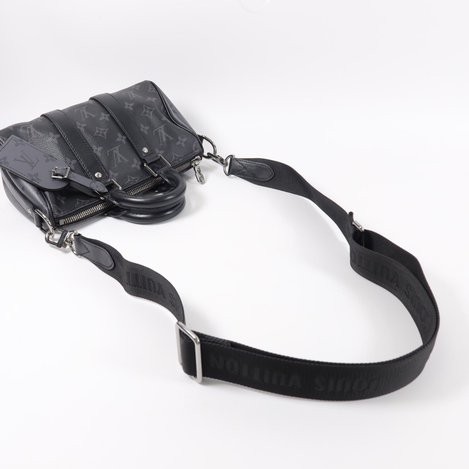 LOUIS VUITTON Monogram Eclips Keepall Bandouliere 25手挽肩背兩用袋