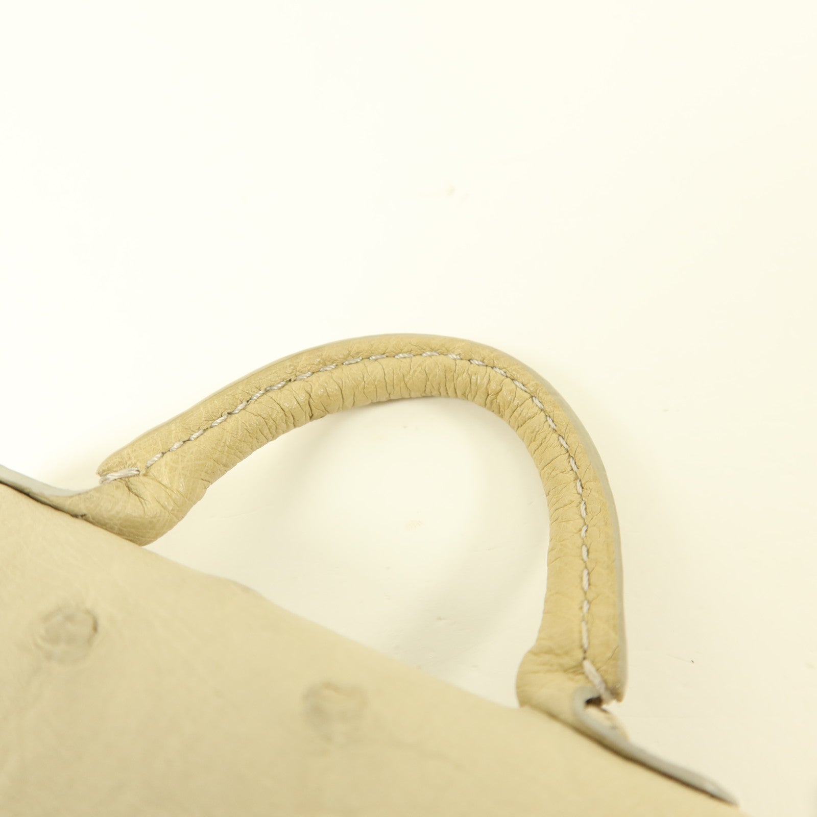 Delvaux 駝鳥皮革Charm銀扣掛飾