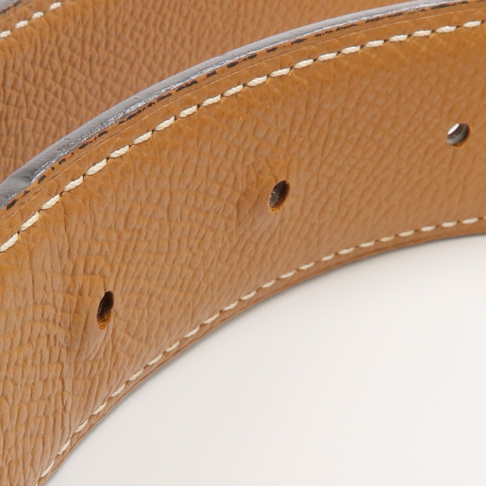 HERMES Epsom皮革Reversible H Belt 85cm皮帶Rouge H/Gold