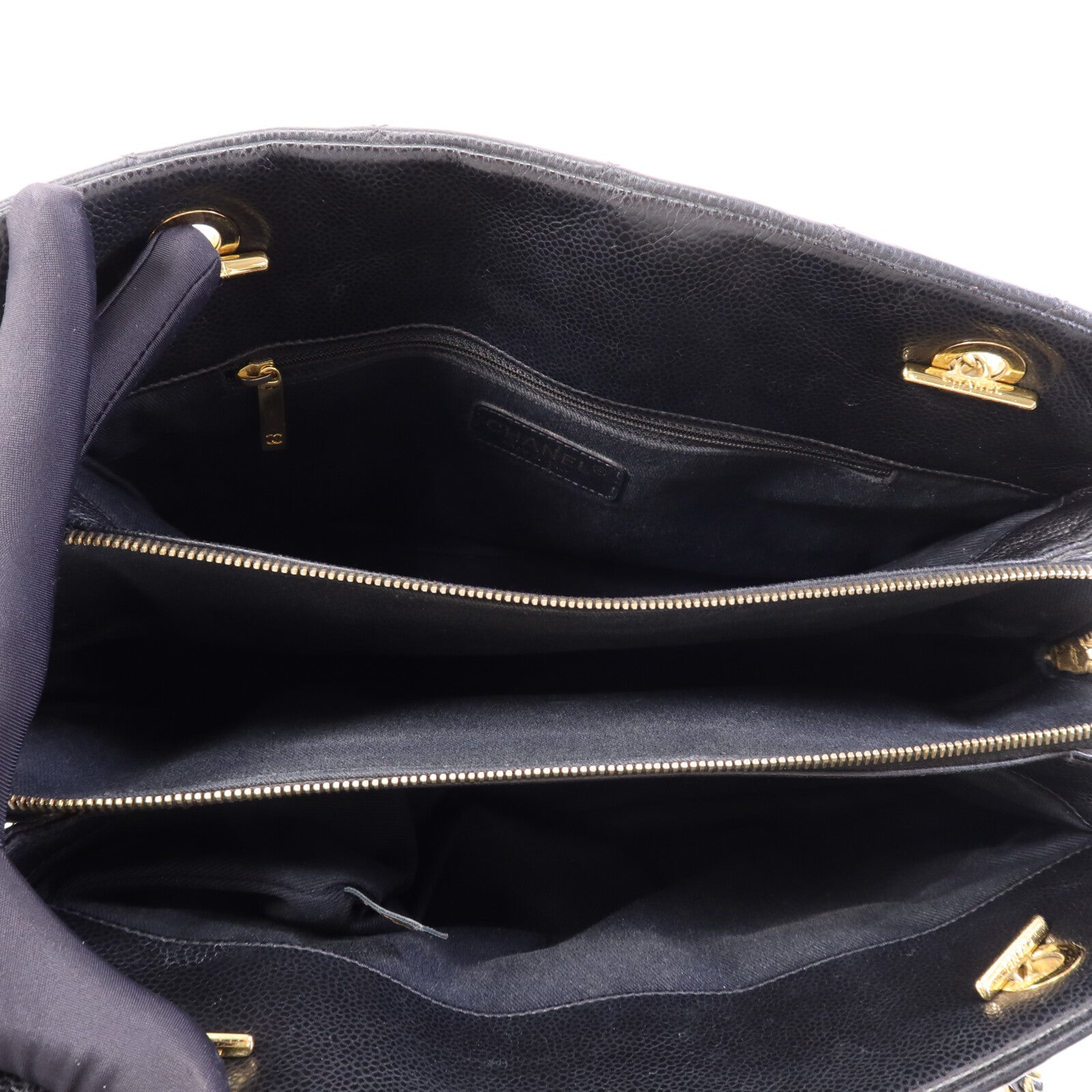 CHANEL 牛皮皮革Timeless CC金扣鏈帶肩背袋