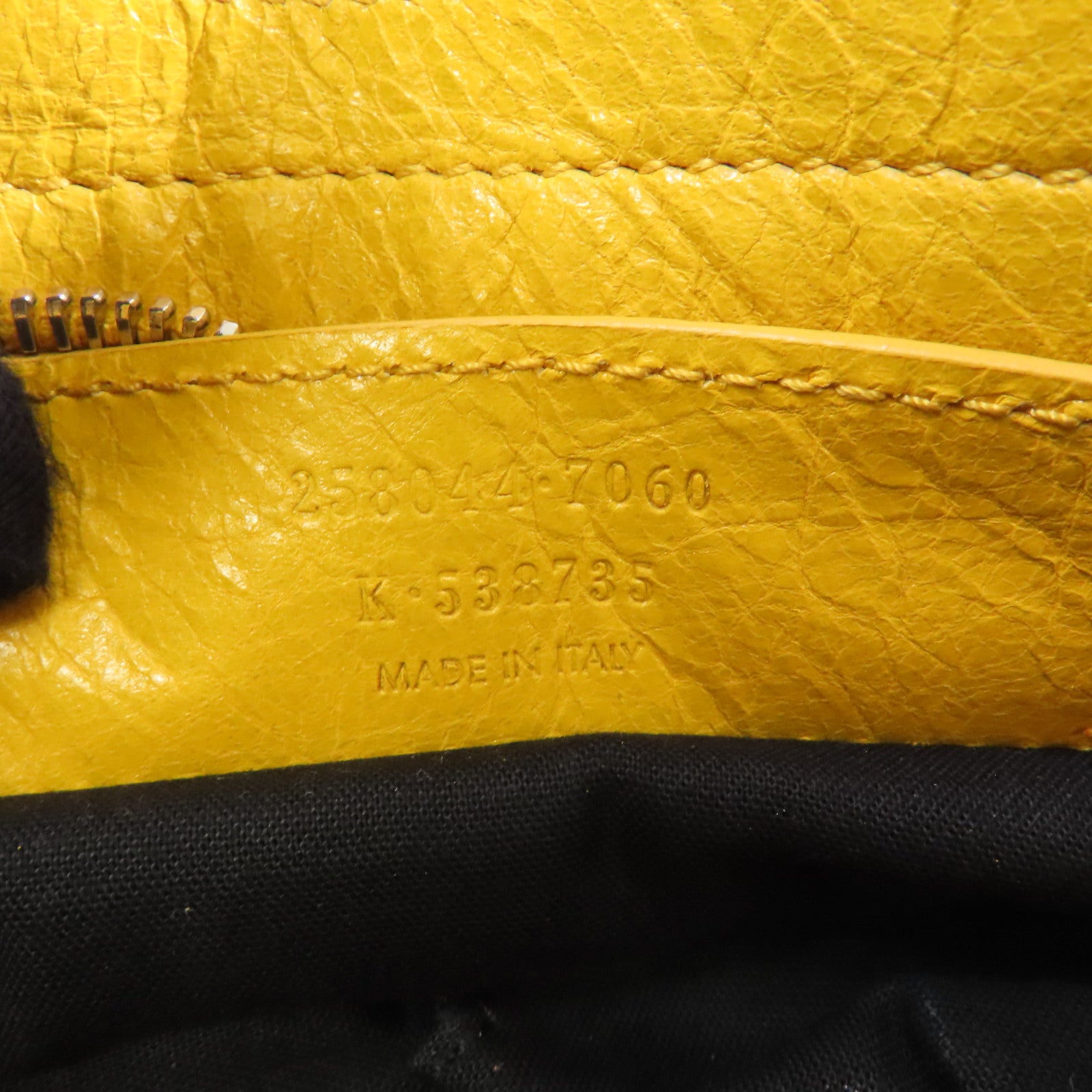 BALENCIAGA 牛皮皮革City Bag銀扣手挽肩背兩用袋黃色