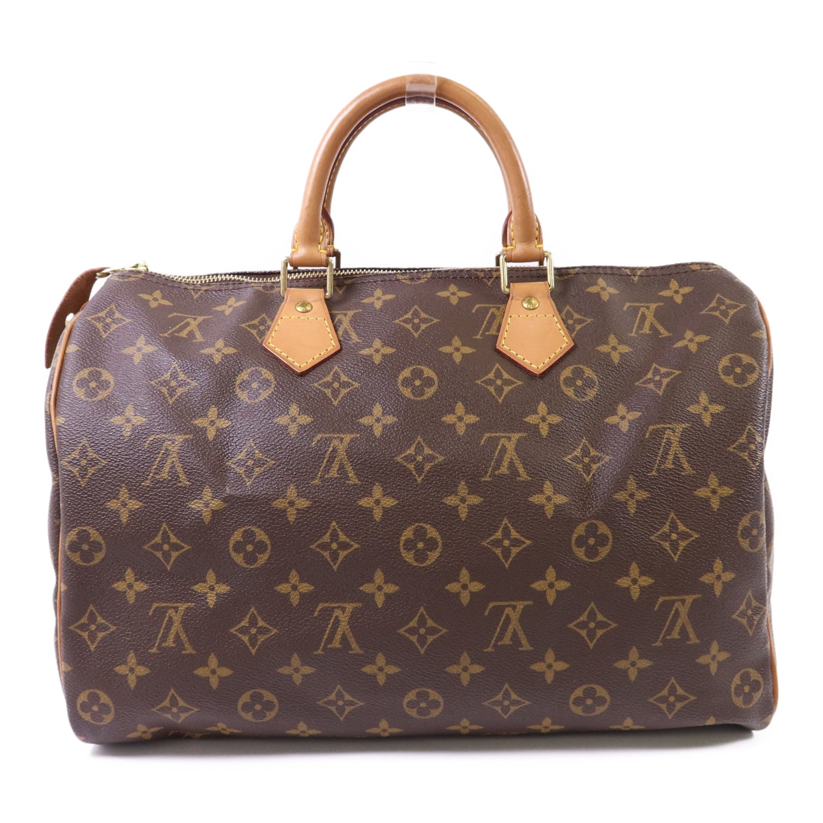 LOUIS VUITTON Monogram Speedy 35金扣手挽袋