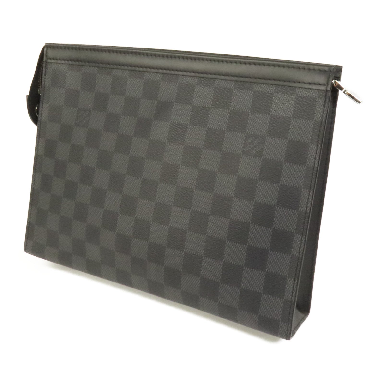 LOUIS VUITTON Damier Graphite Pochette Voyage MM銀扣手拿包