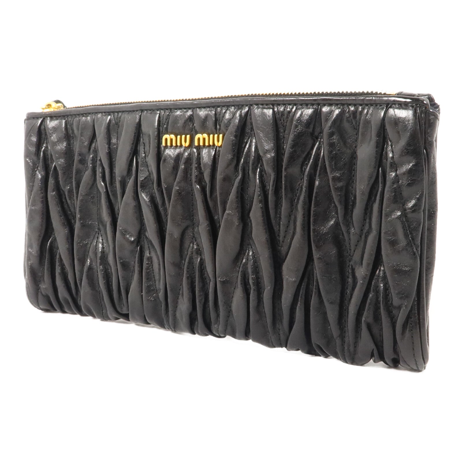 Miu Miu 羊皮皮革Matelasse Pouch小袋
