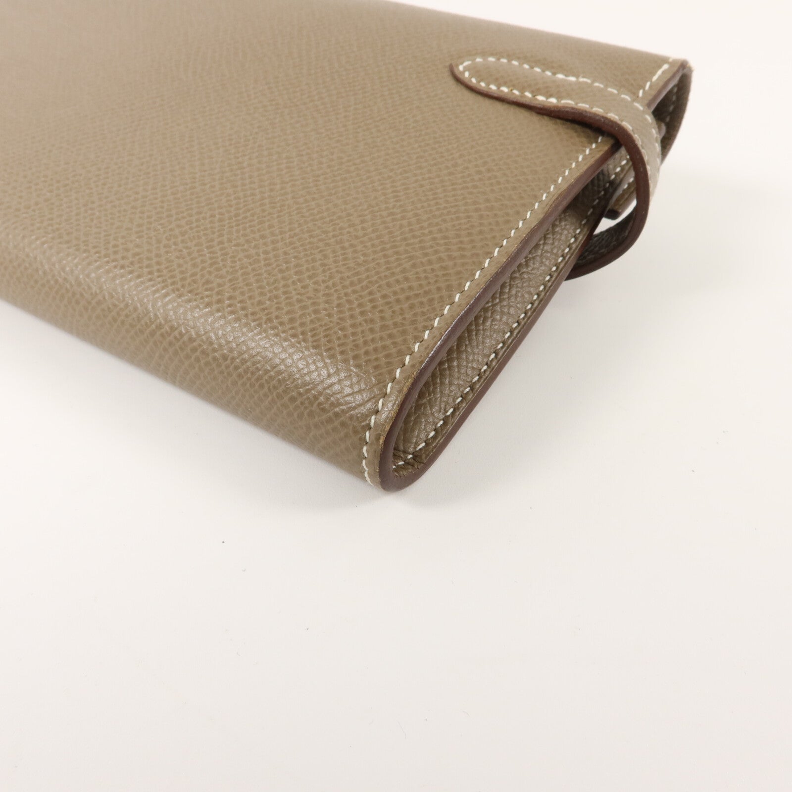 HERMES Epsom皮革Kelly Wallet長錢包Etoupe