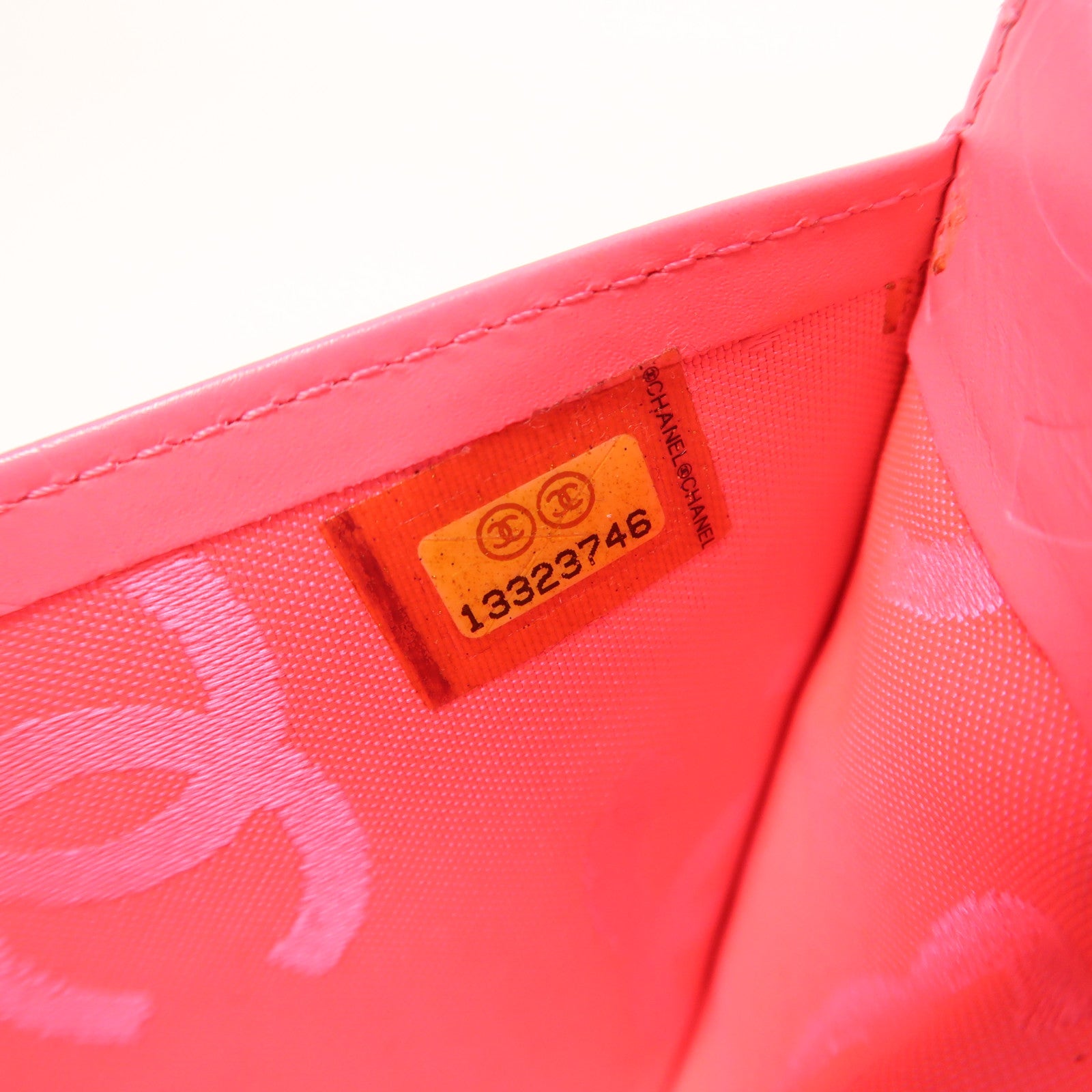 CHANEL 羊皮皮革Cambon Wallet銀扣長錢包