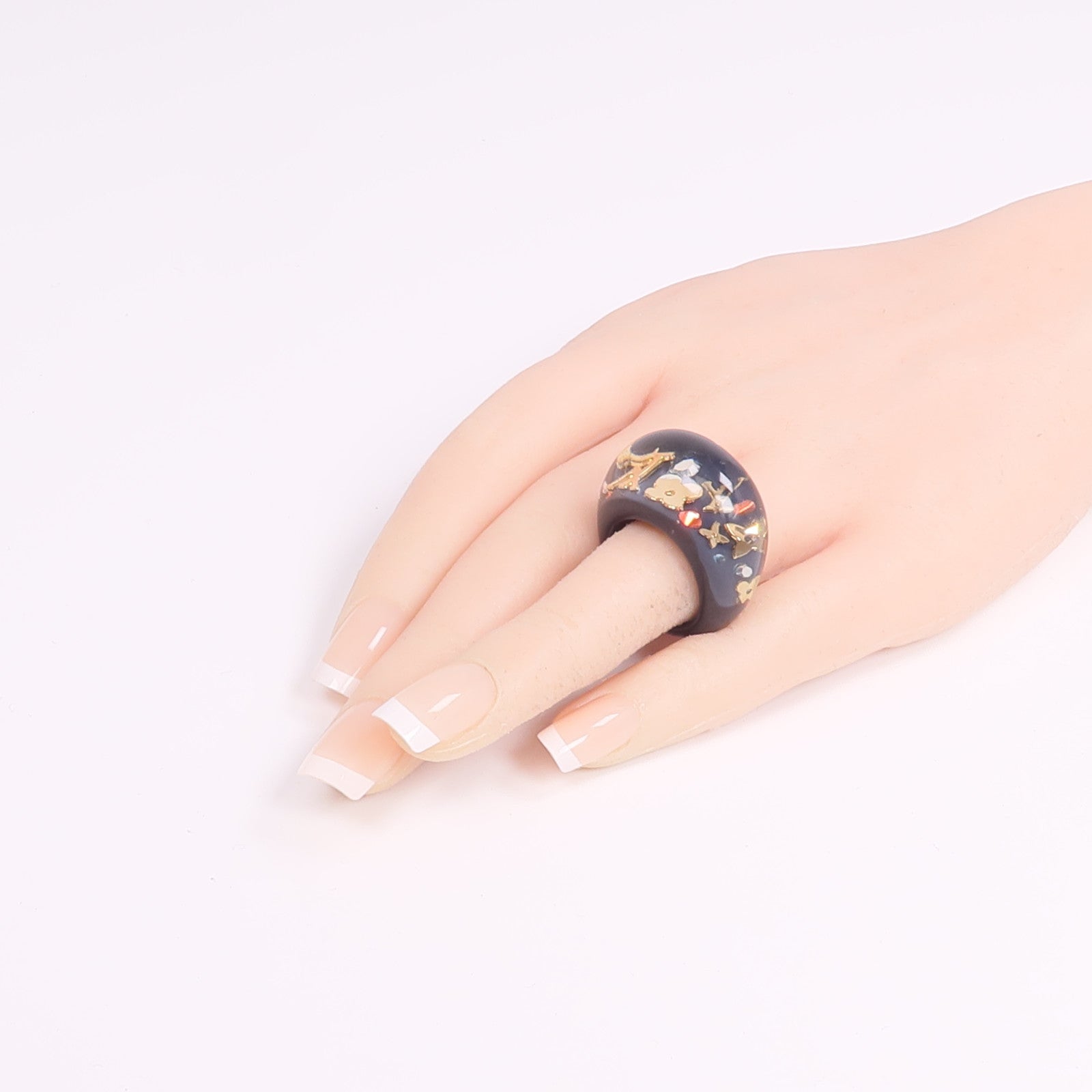 LOUIS VUITTON 樹脂Berg Inclusion Ring戒指US#6.5