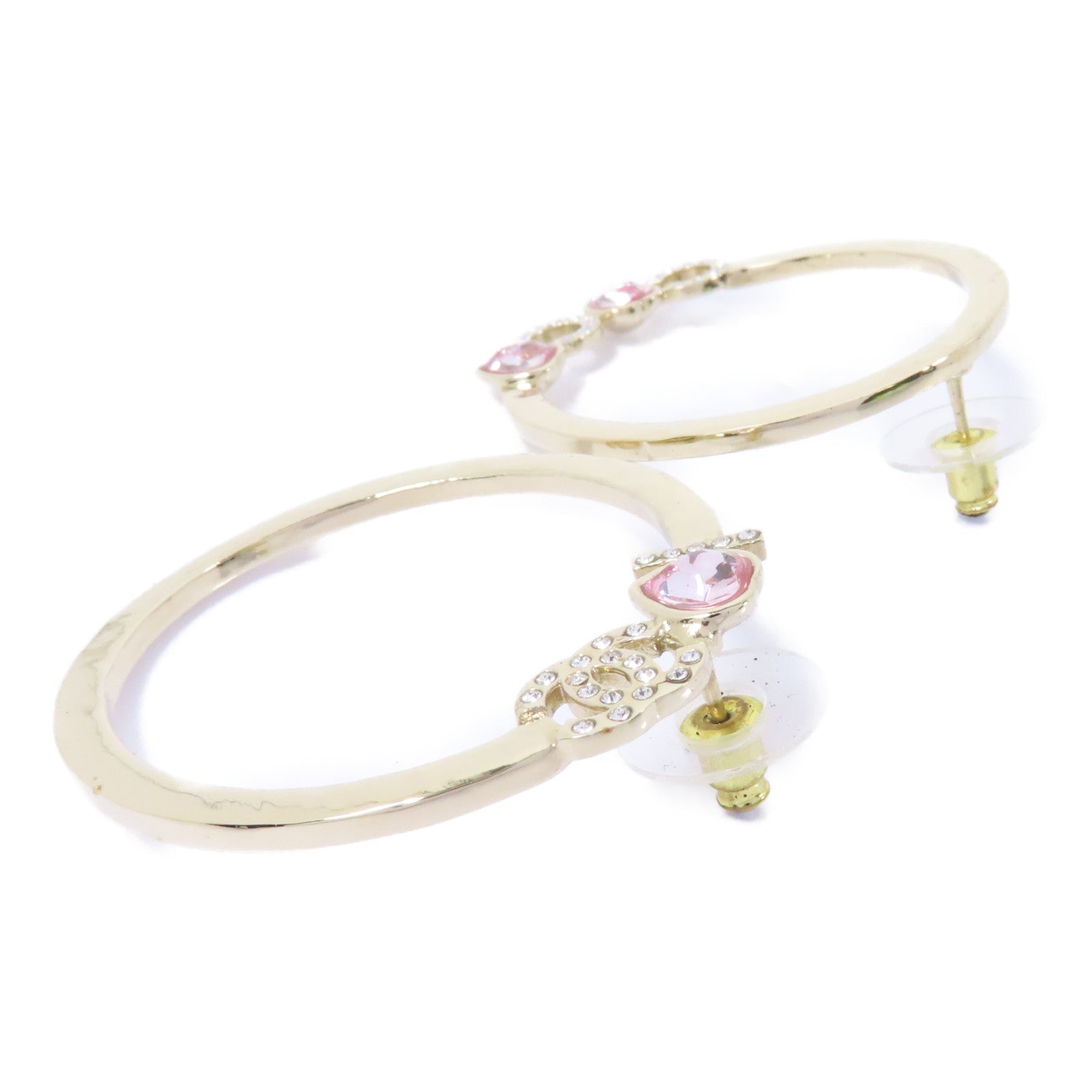 CHANEL 【激減優惠】PVC/金屬Earrings耳環金色/粉紅色