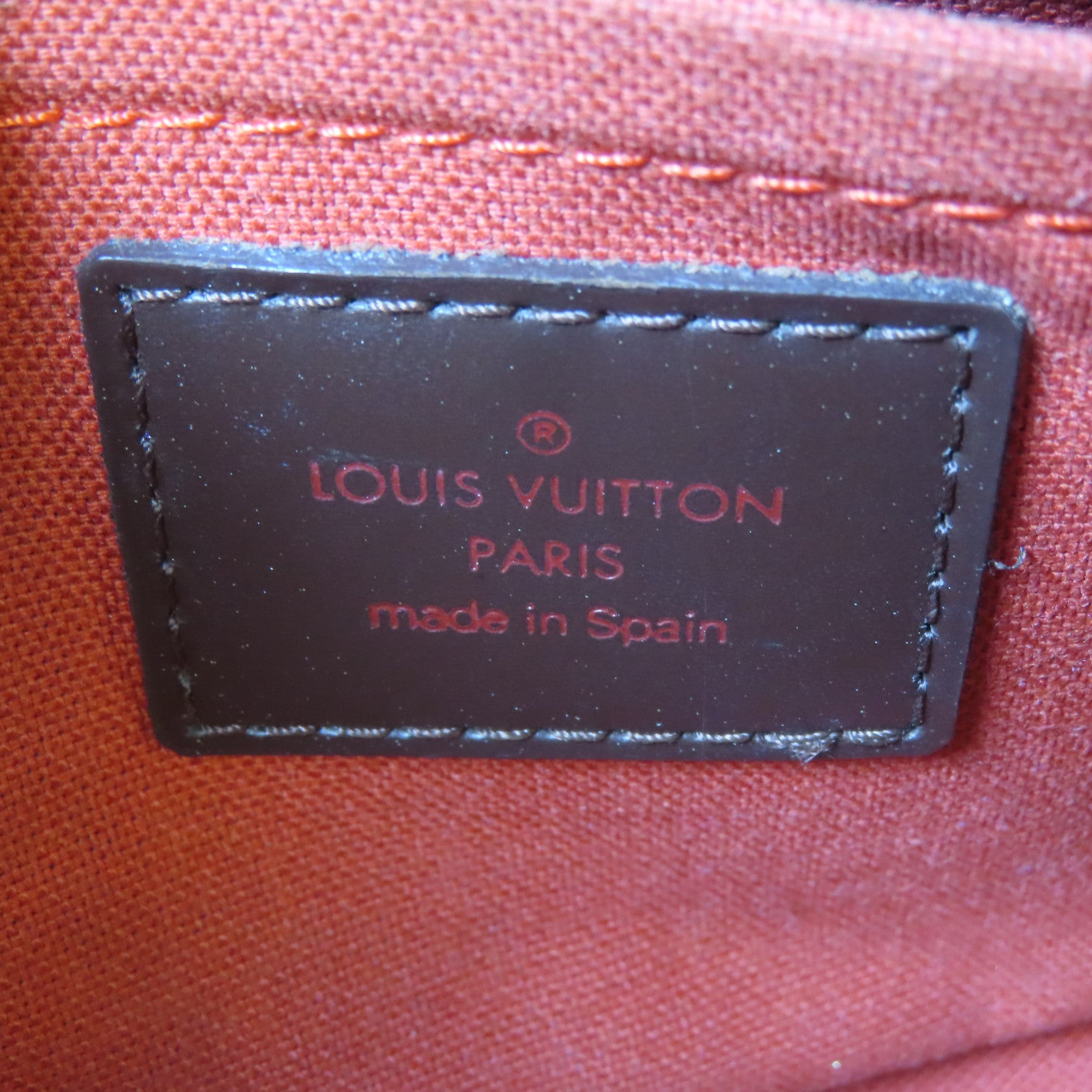 LOUIS VUITTON Damier Ribera Mini金扣手挽袋啡色