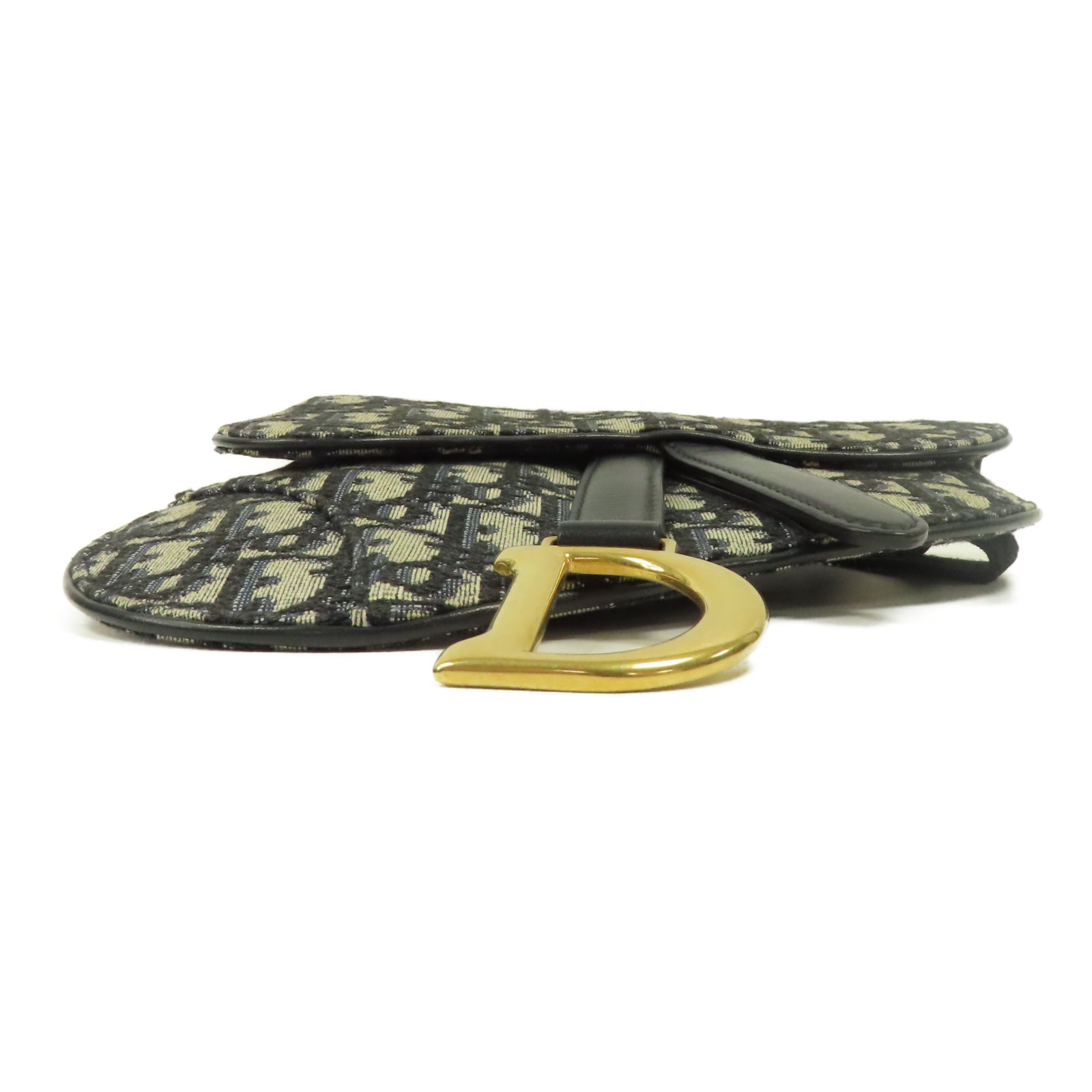 Dior 【激減優惠】帆布Saddle Oblique Waist Belt Bag金扣腰包藍色