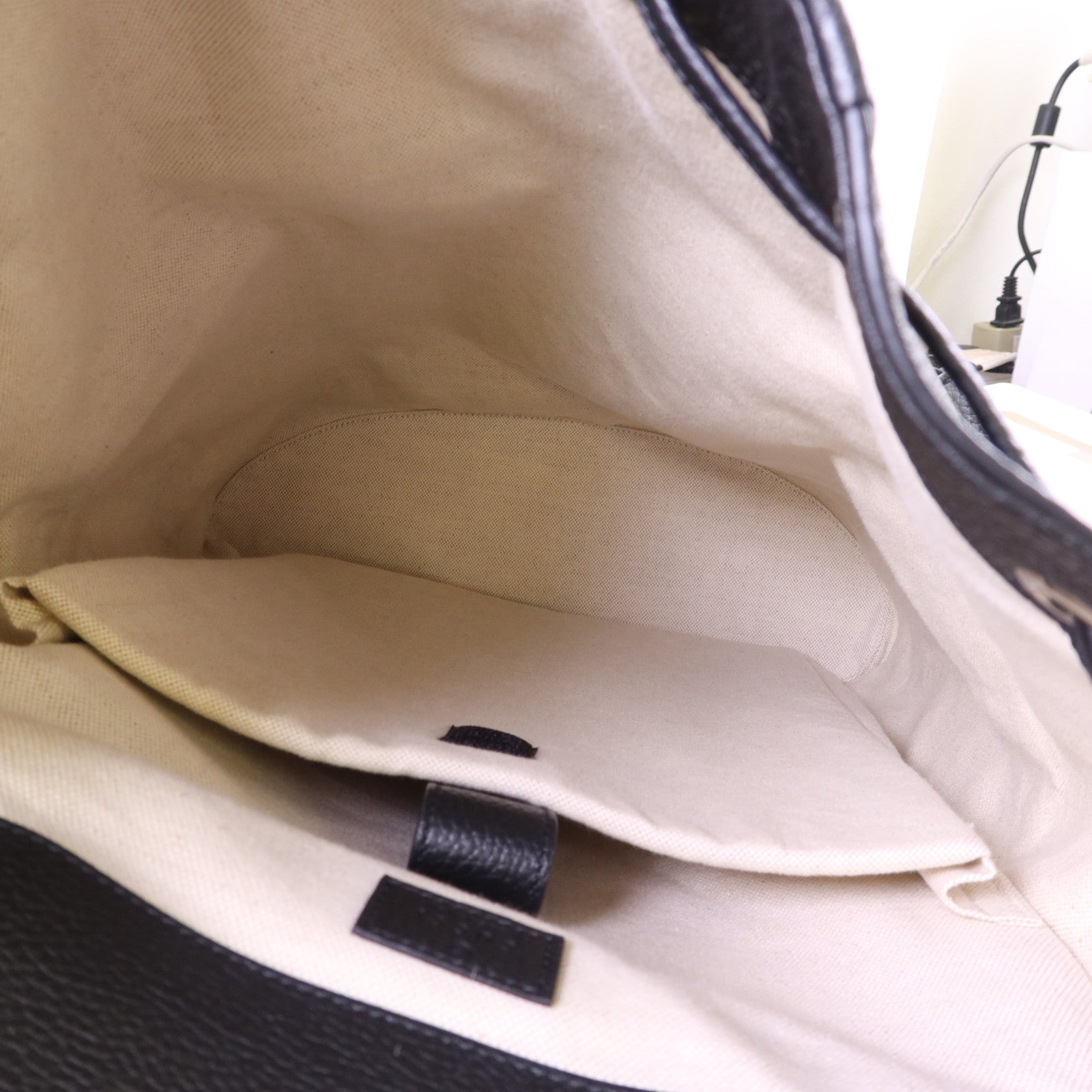 GUCCI 牛皮皮革Jumbo GG Backpack銀扣背包