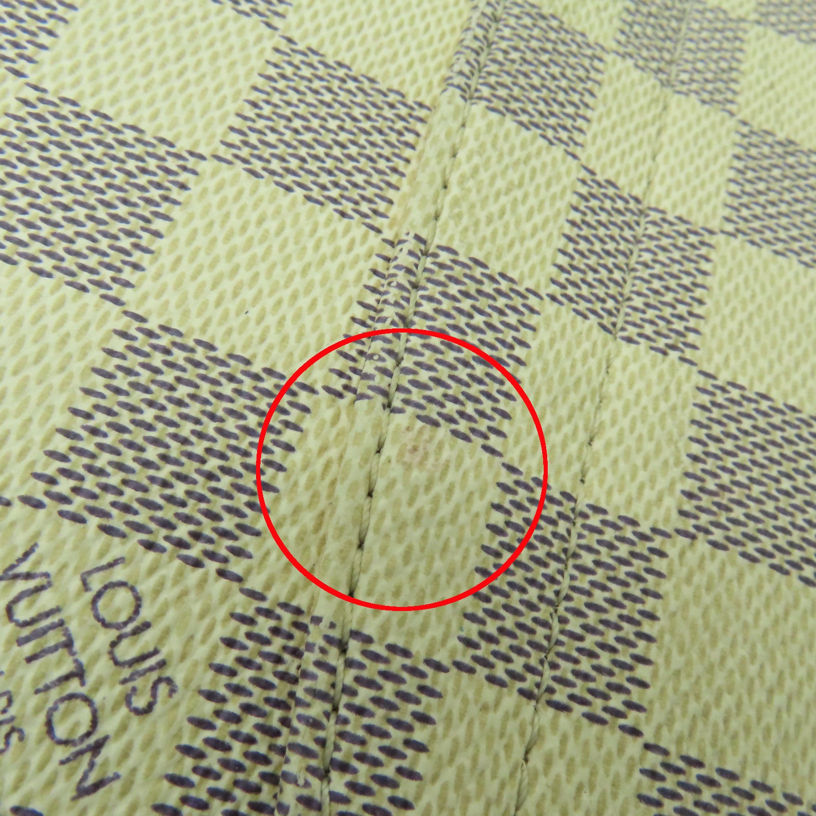 LOUIS VUITTON Damier Azur Croisette金扣手挽肩背兩用袋白色