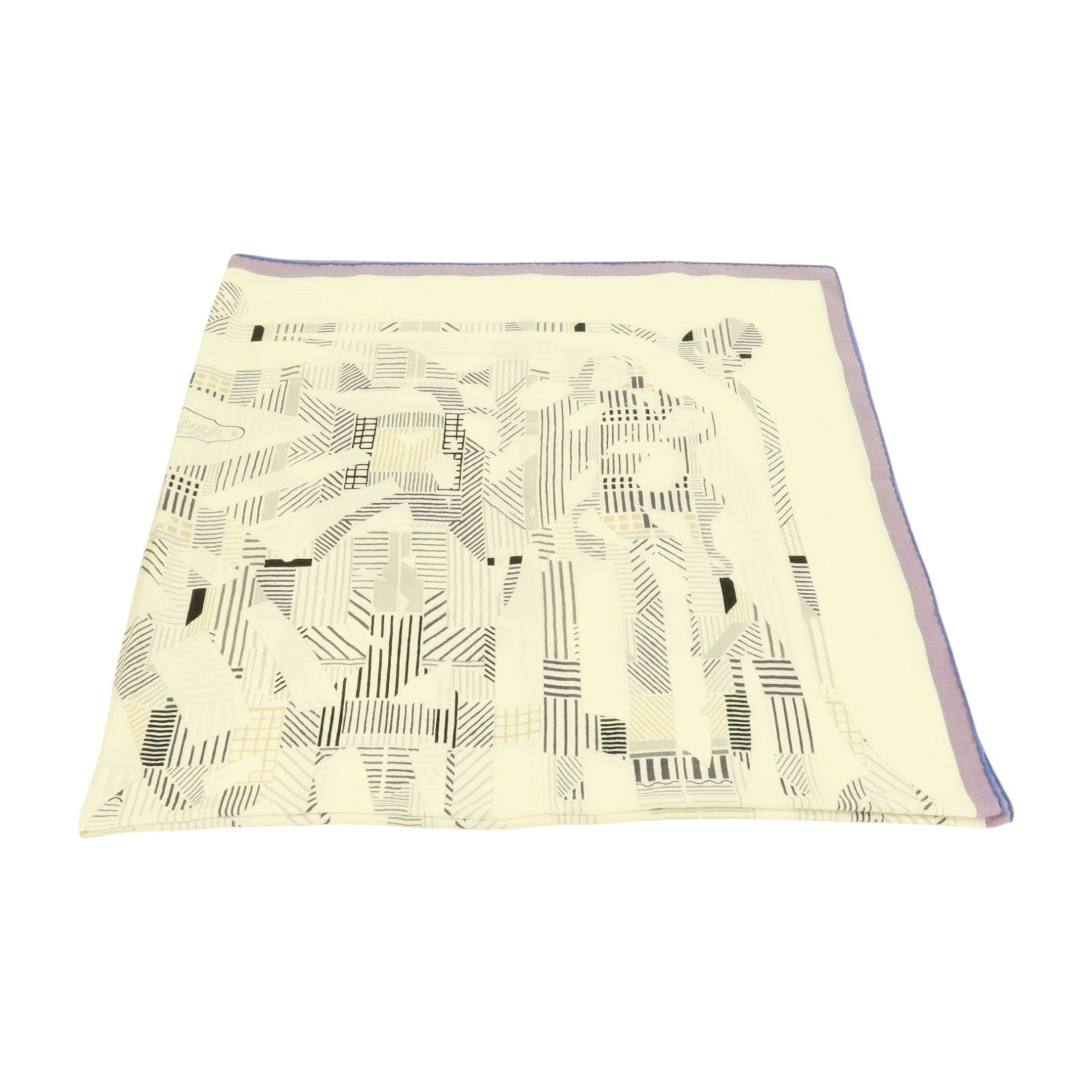 HERMES 羊絨/絲質Scarf 140x140絲巾