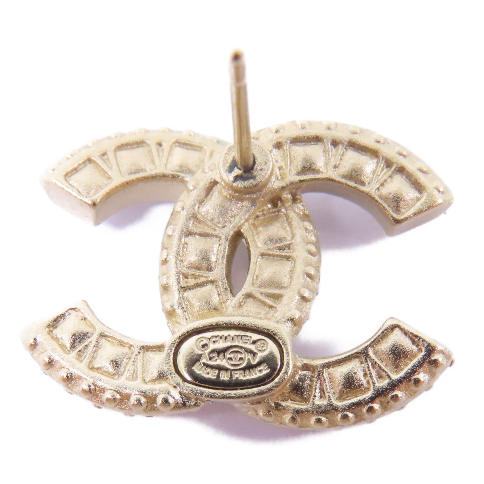 CHANEL PVC/金屬Earrings耳環金色/透明
